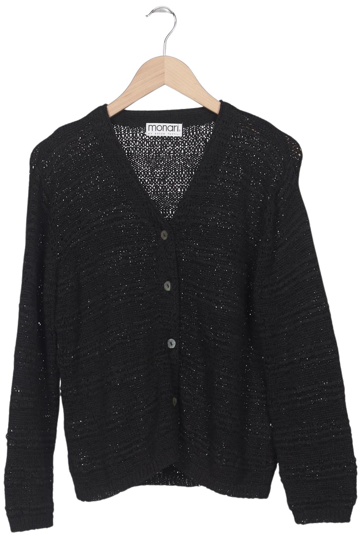 

monari Damen Strickjacke, schwarz, Gr. 44