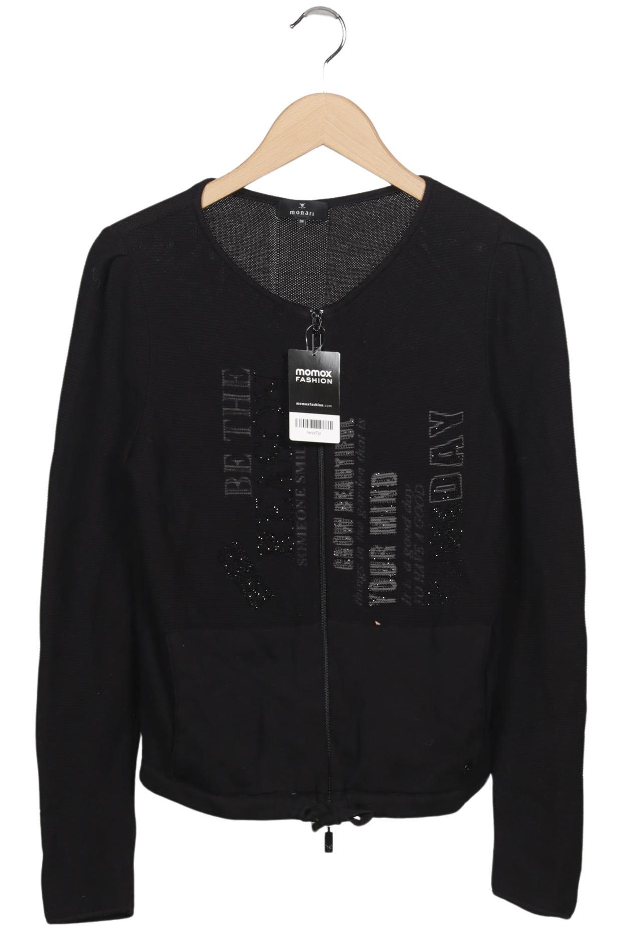 

monari Damen Strickjacke, schwarz, Gr. 36