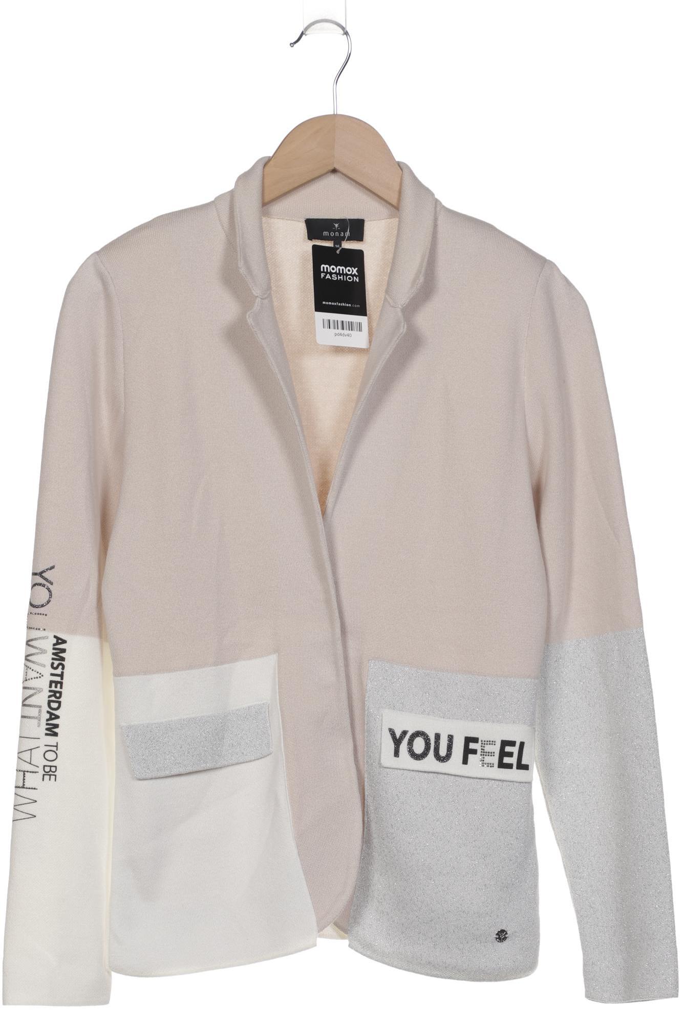 

monari Damen Strickjacke, cremeweiß, Gr. 36