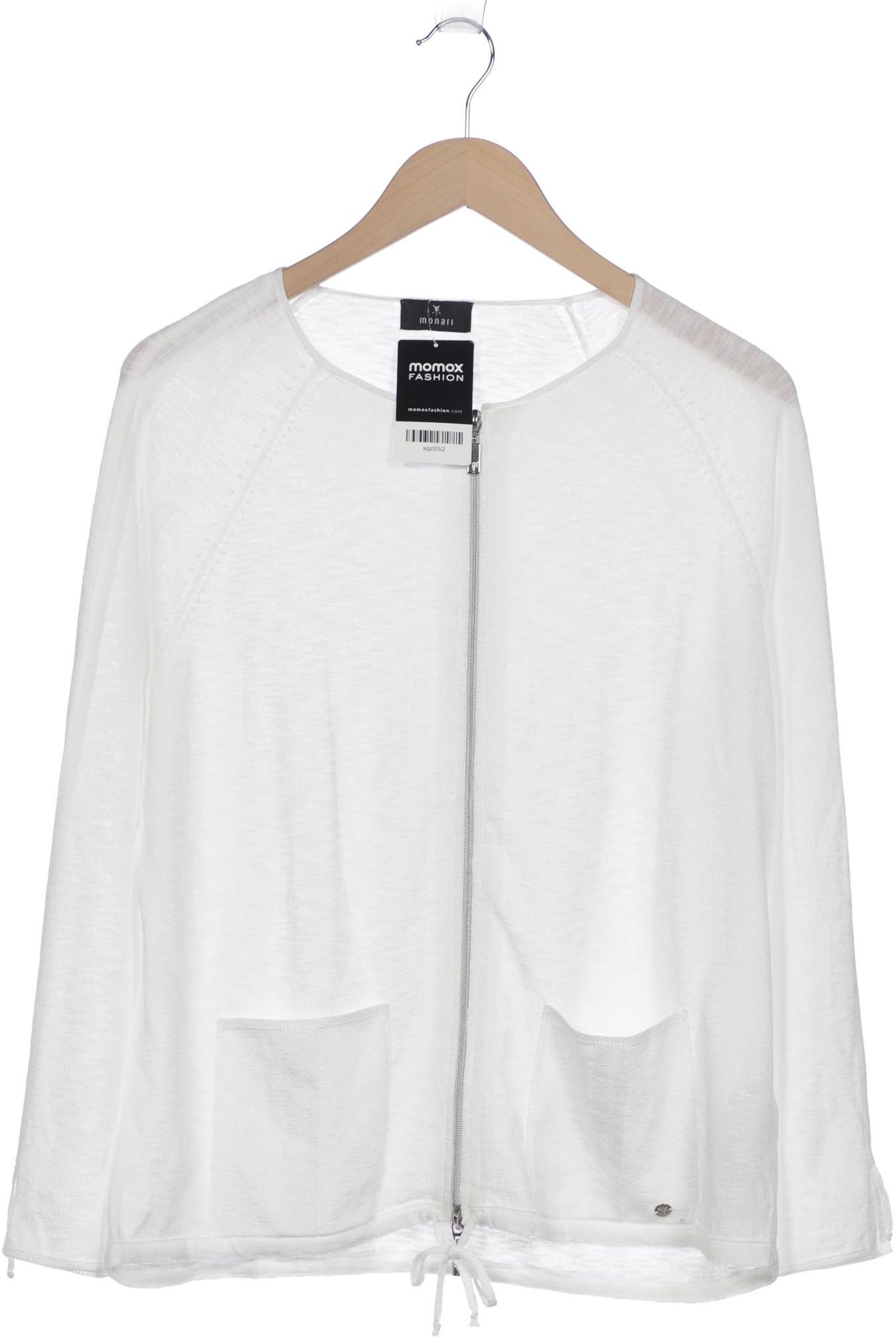 

monari Damen Strickjacke, weiß, Gr. 44
