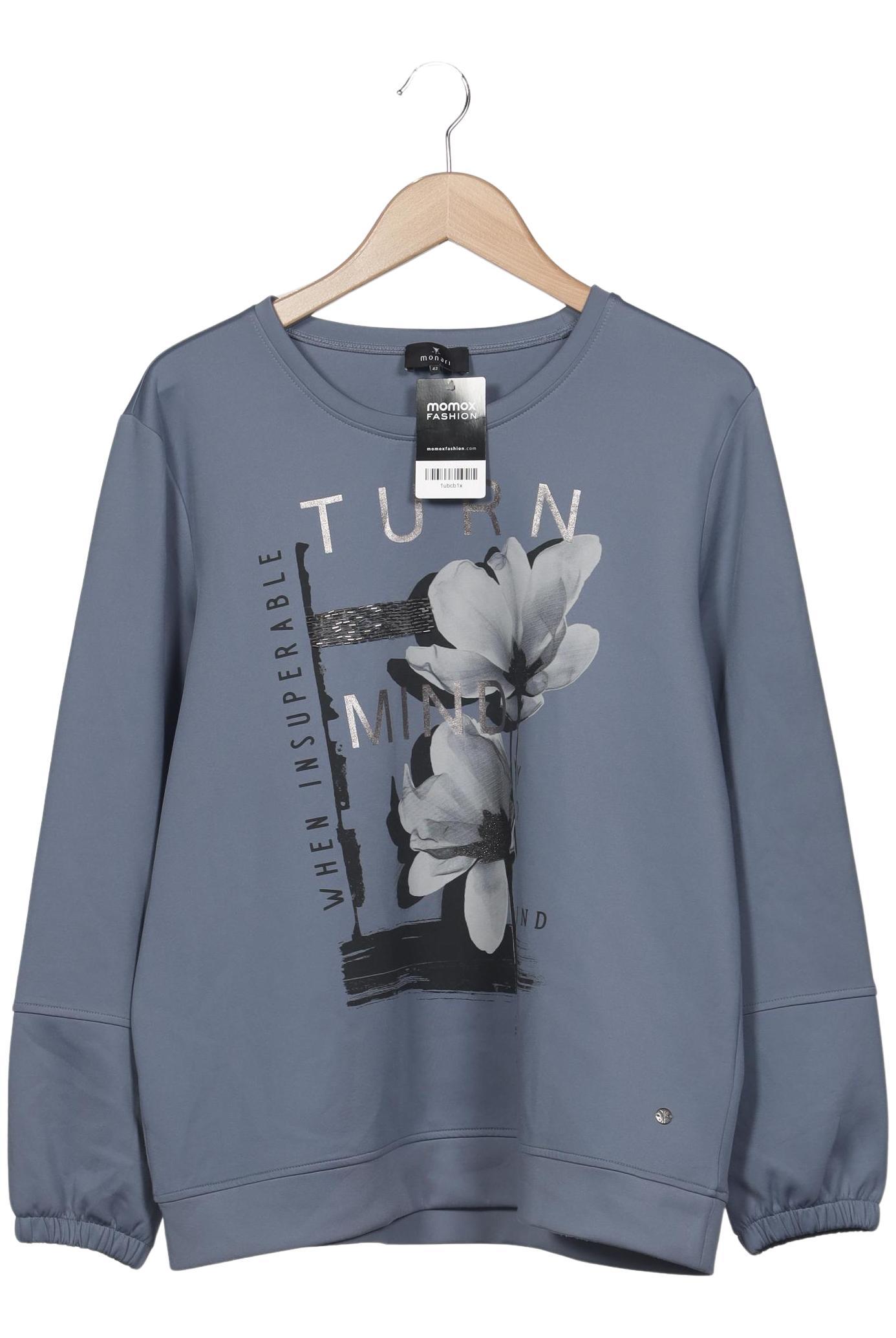 

monari Damen Sweatshirt, blau, Gr. 42