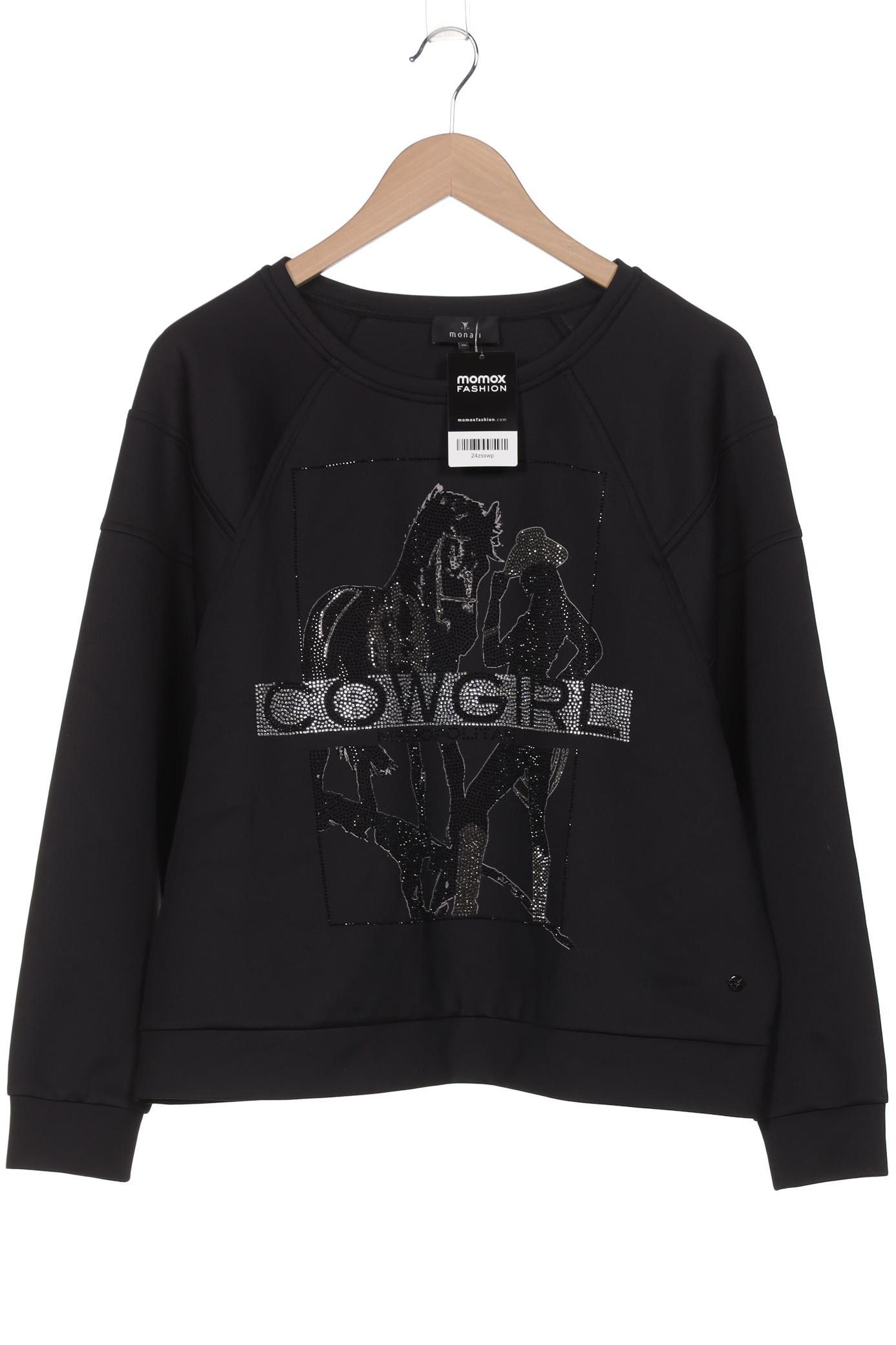 

monari Damen Sweatshirt, schwarz, Gr. 36