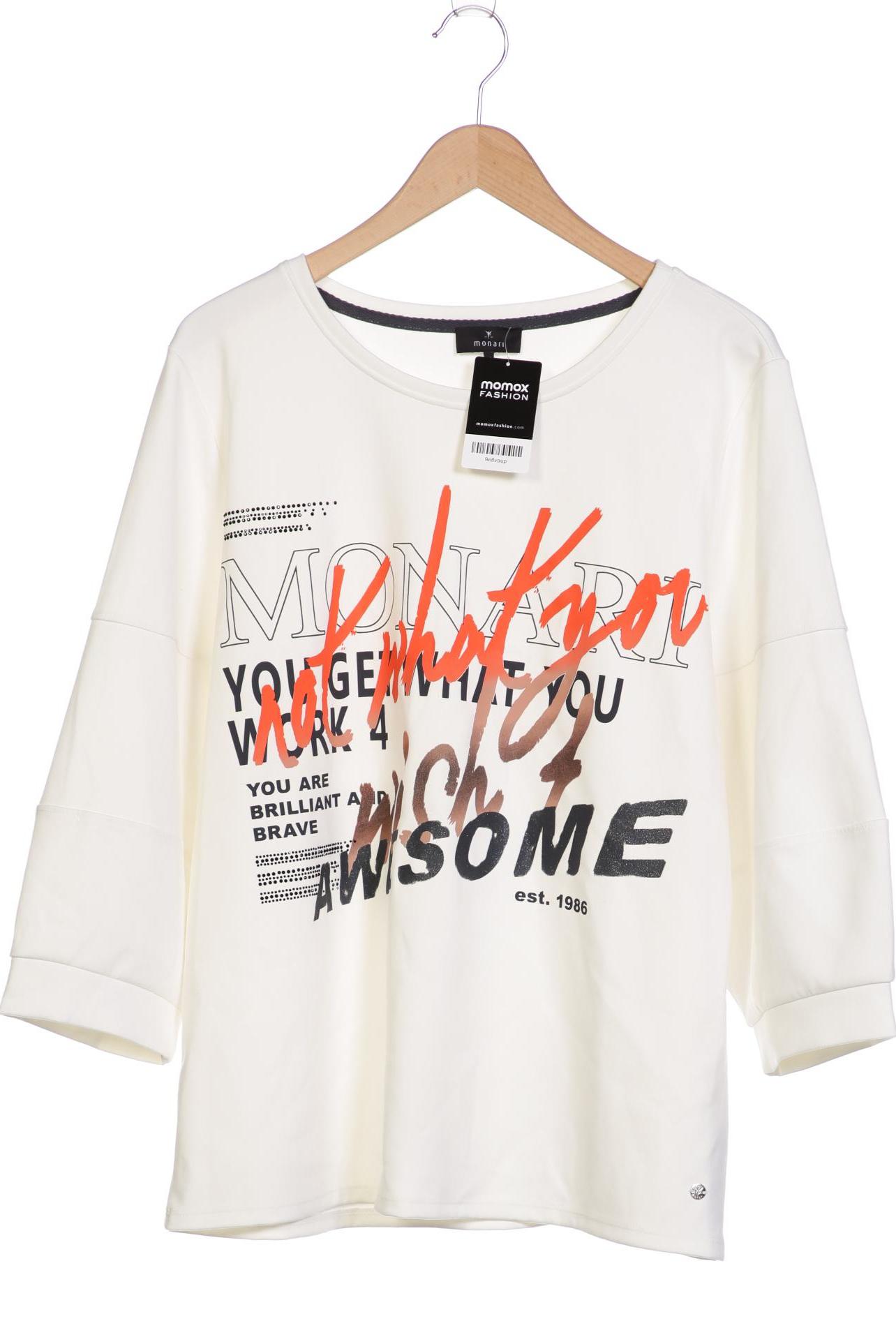 

monari Damen Sweatshirt, cremeweiß