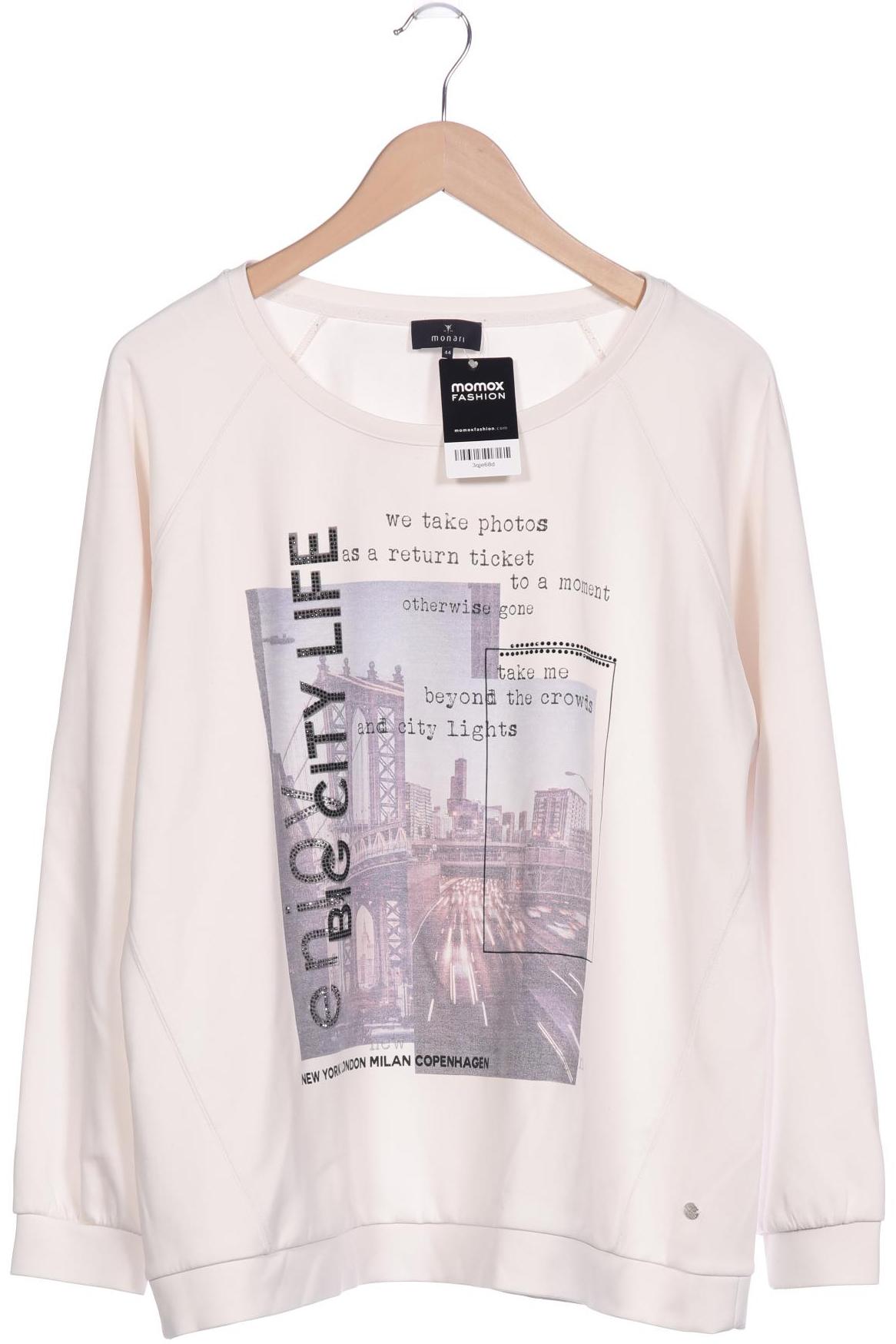 

monari Damen Sweatshirt, cremeweiß, Gr. 44