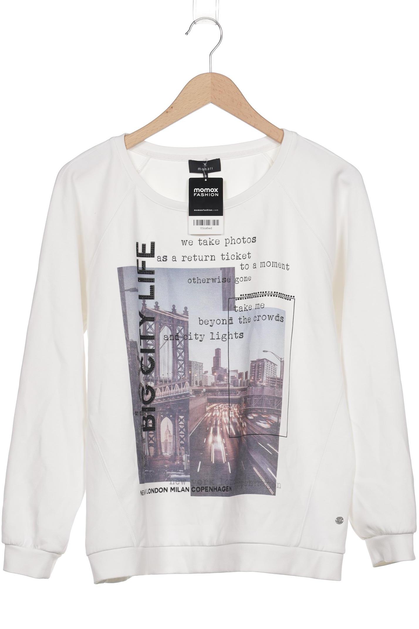 

monari Damen Sweatshirt, weiß, Gr. 38