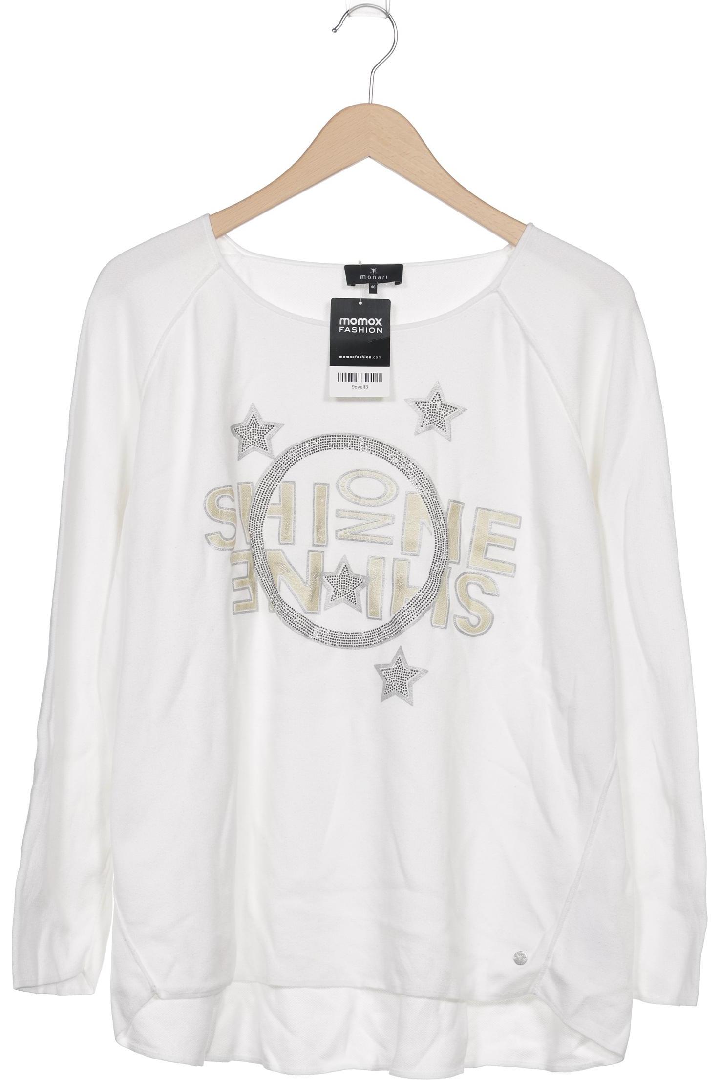 

monari Damen Sweatshirt, weiß, Gr. 46