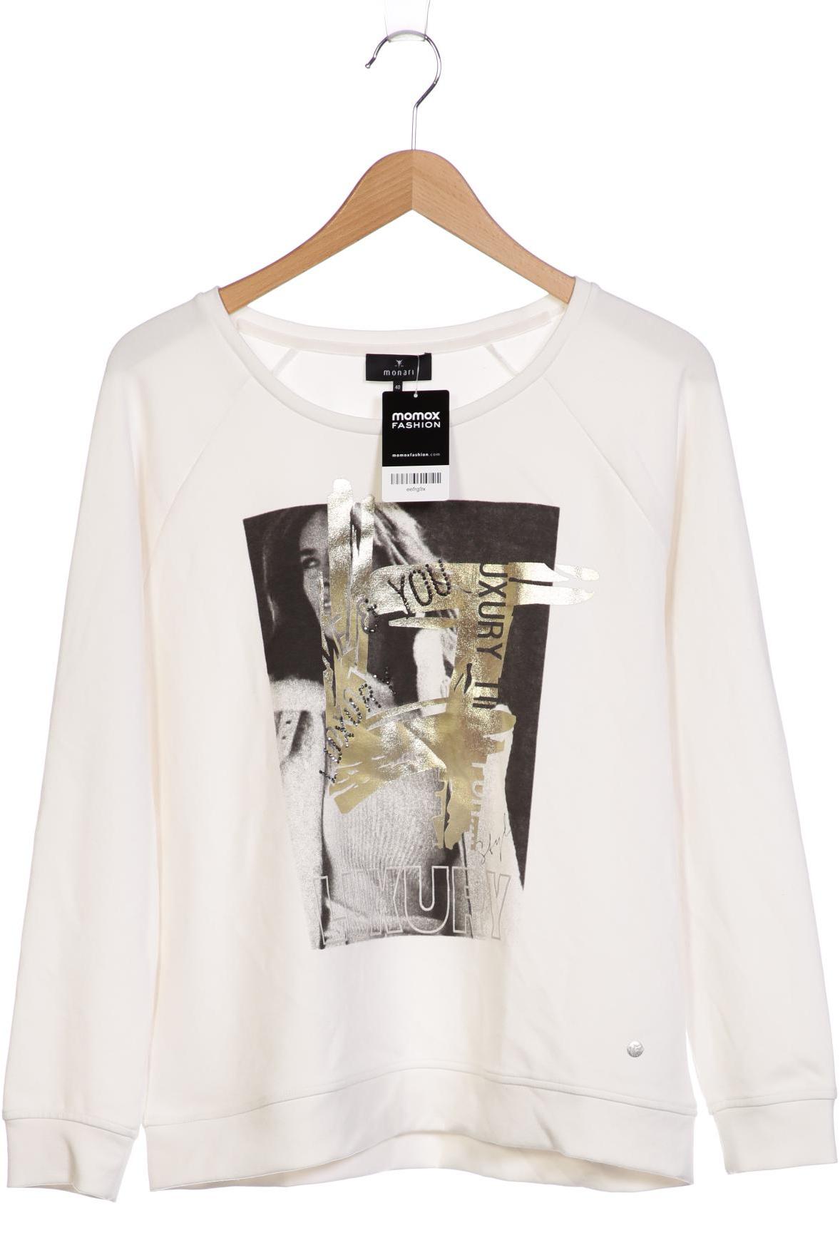 

monari Damen Sweatshirt, weiß, Gr. 40