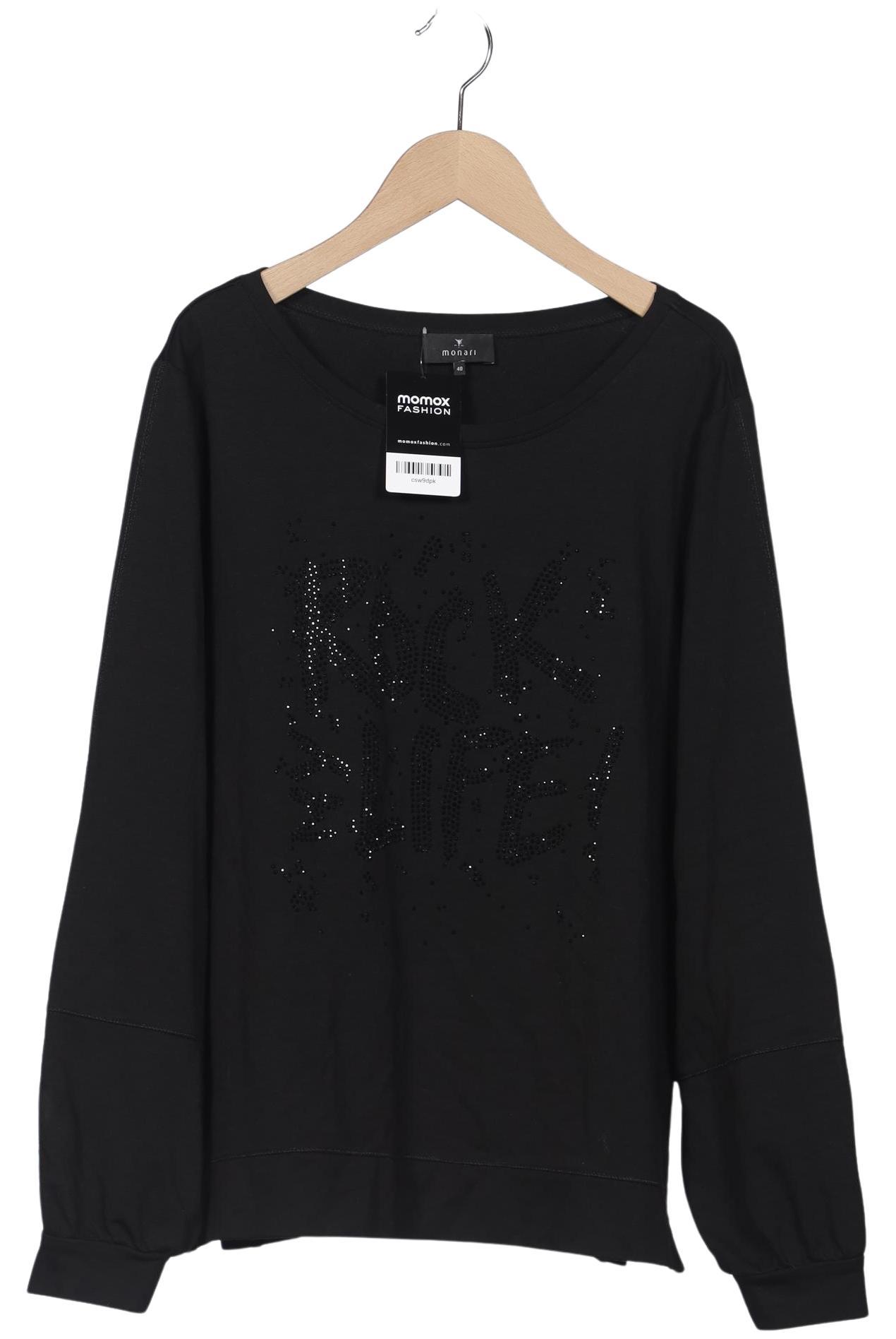 

monari Damen Sweatshirt, schwarz, Gr. 40