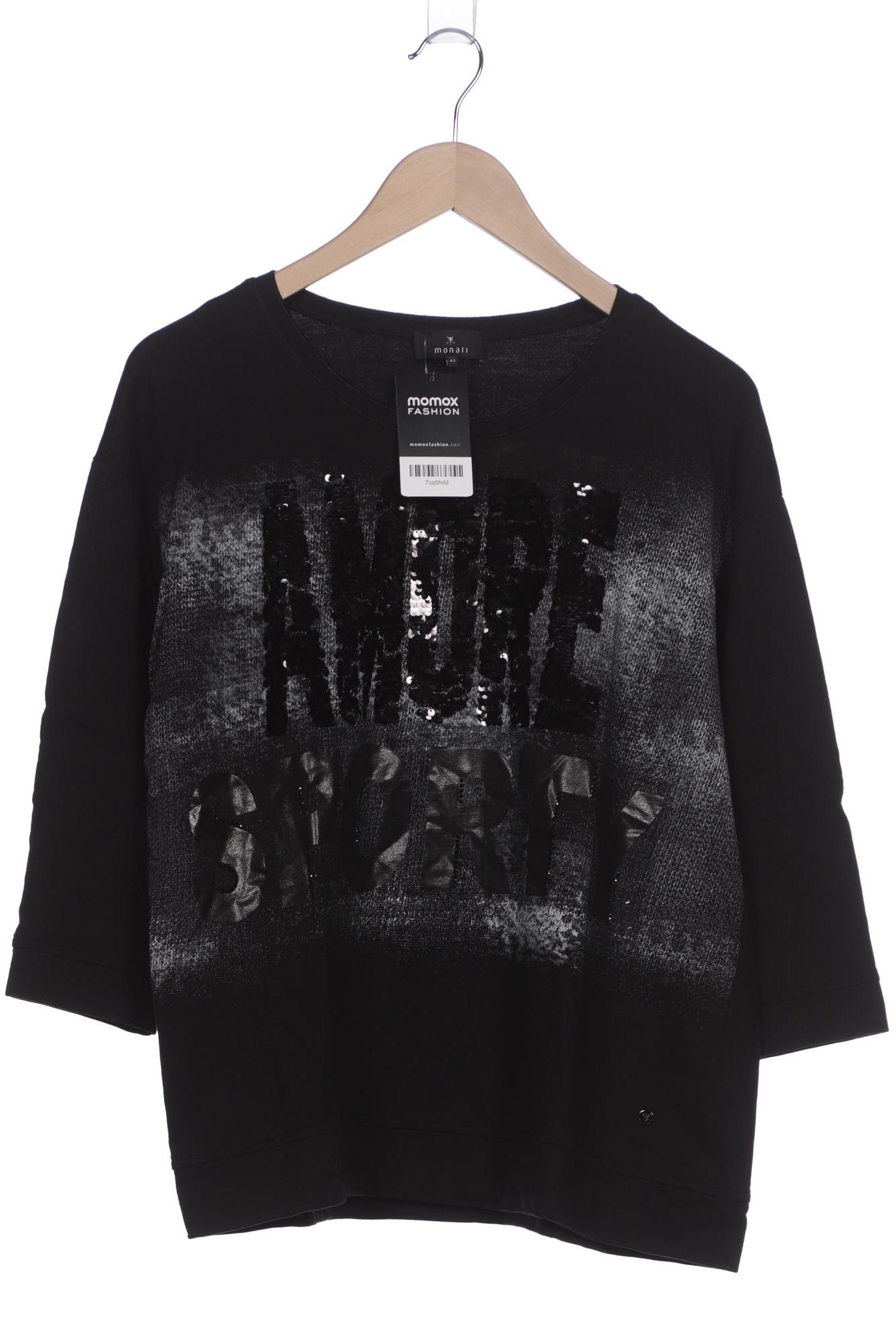 

monari Damen Sweatshirt, schwarz, Gr. 42