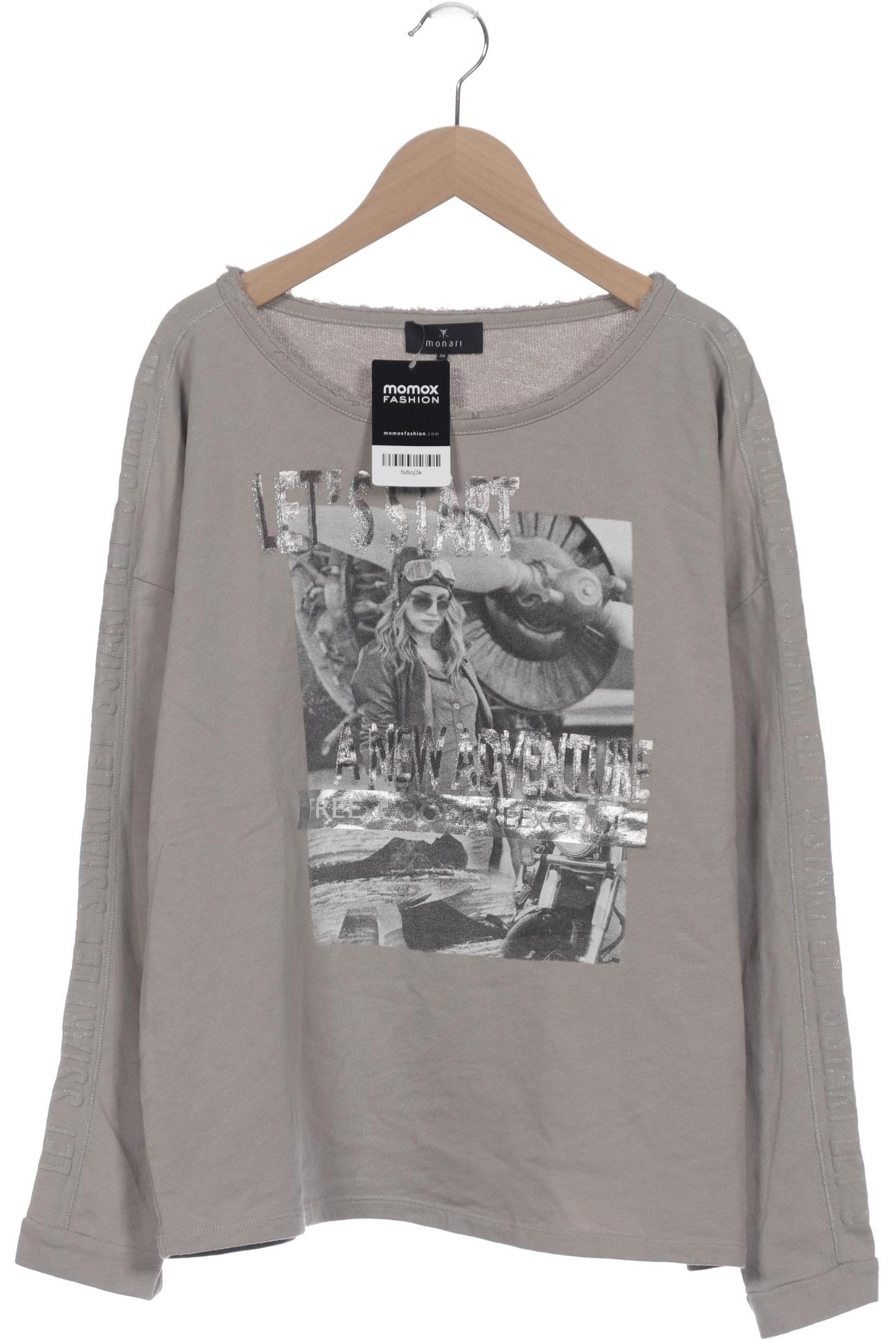 

monari Damen Sweatshirt, grau, Gr. 38