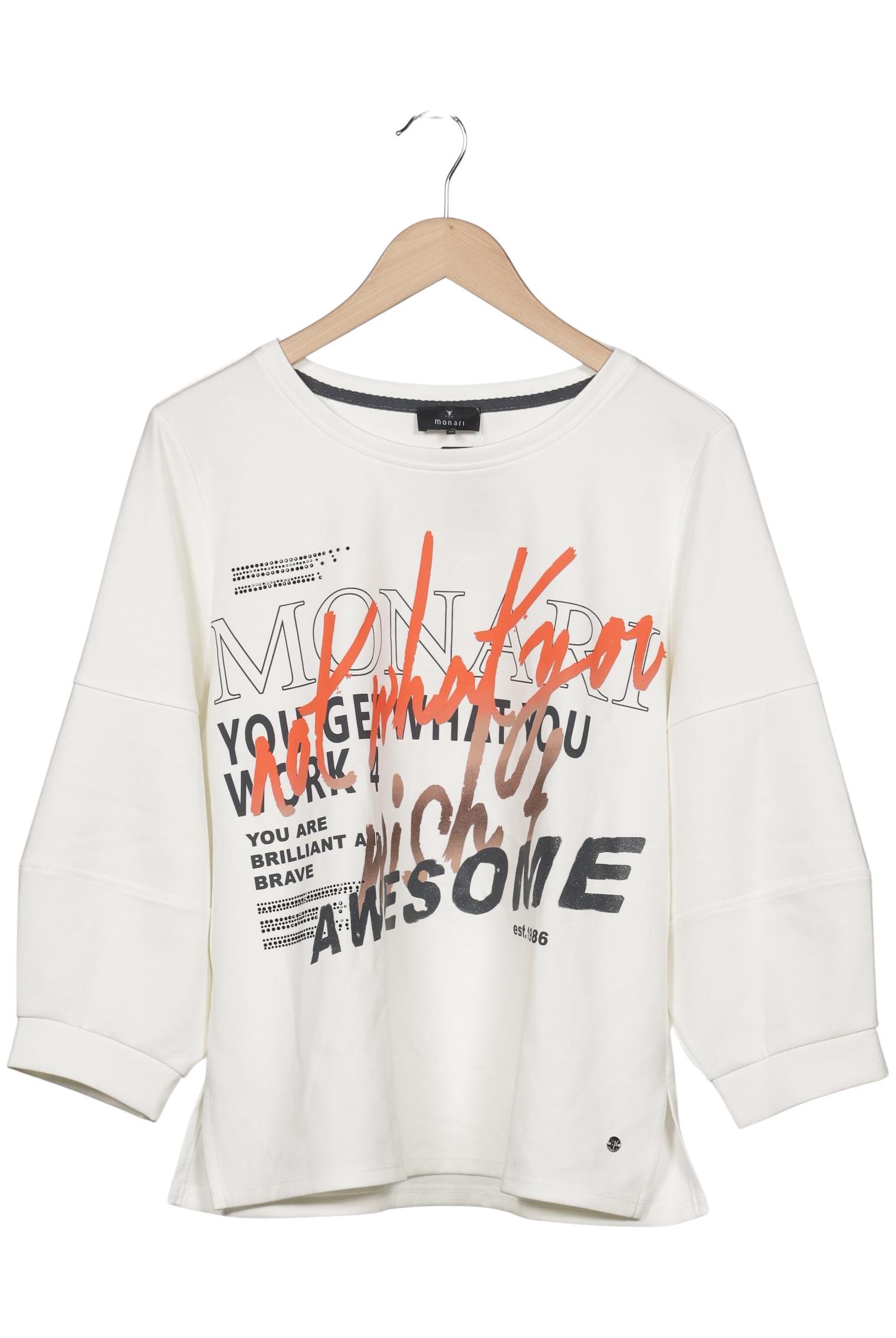 

monari Damen Sweatshirt, weiß, Gr. 40
