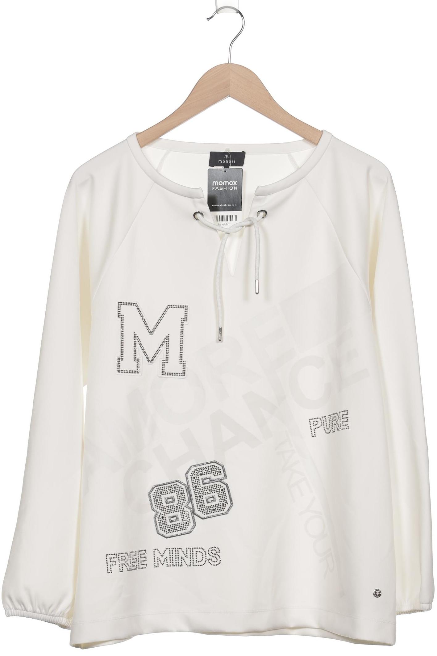 

monari Damen Sweatshirt, weiß, Gr. 44