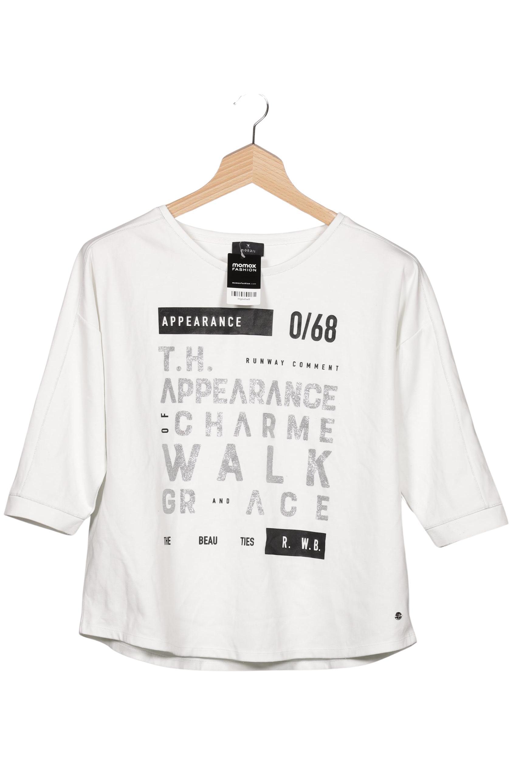 

monari Damen Sweatshirt, weiß, Gr. 46
