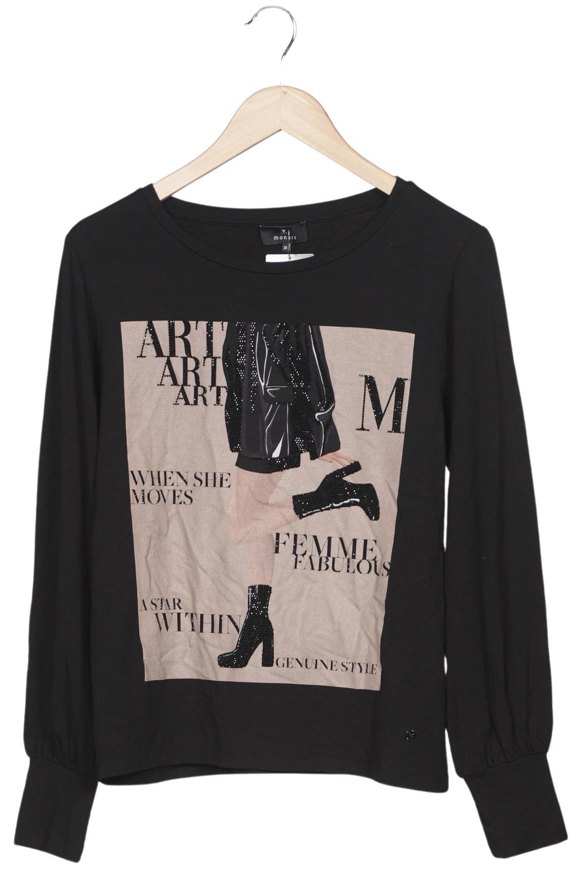 

monari Damen Sweatshirt, schwarz, Gr. 38