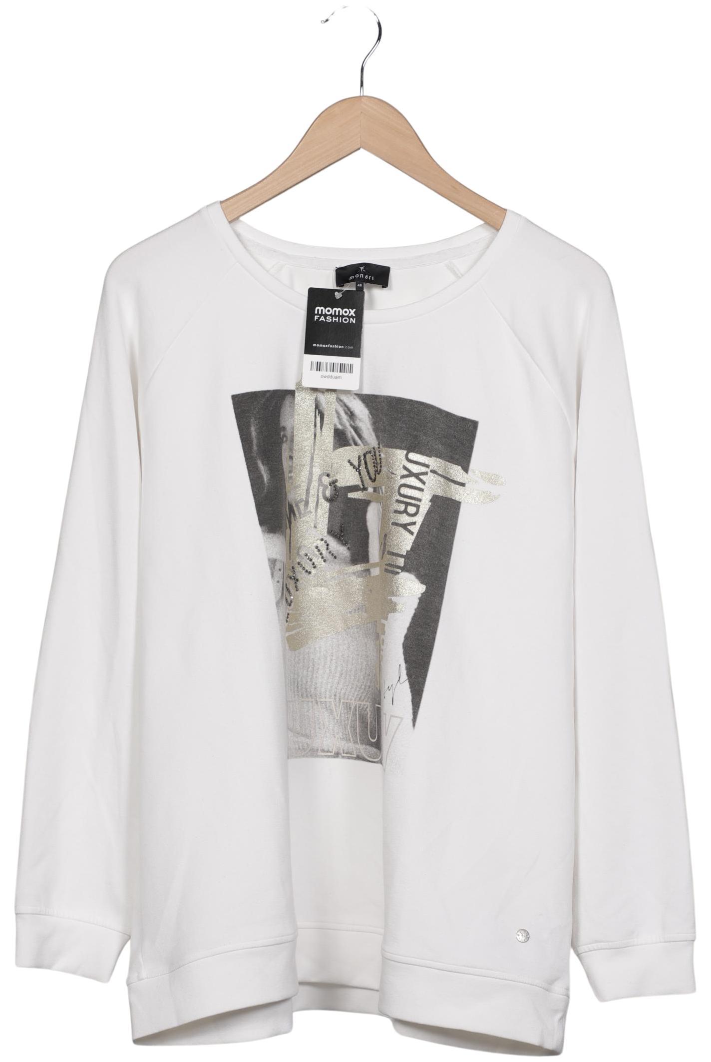 

monari Damen Sweatshirt, weiß, Gr. 46