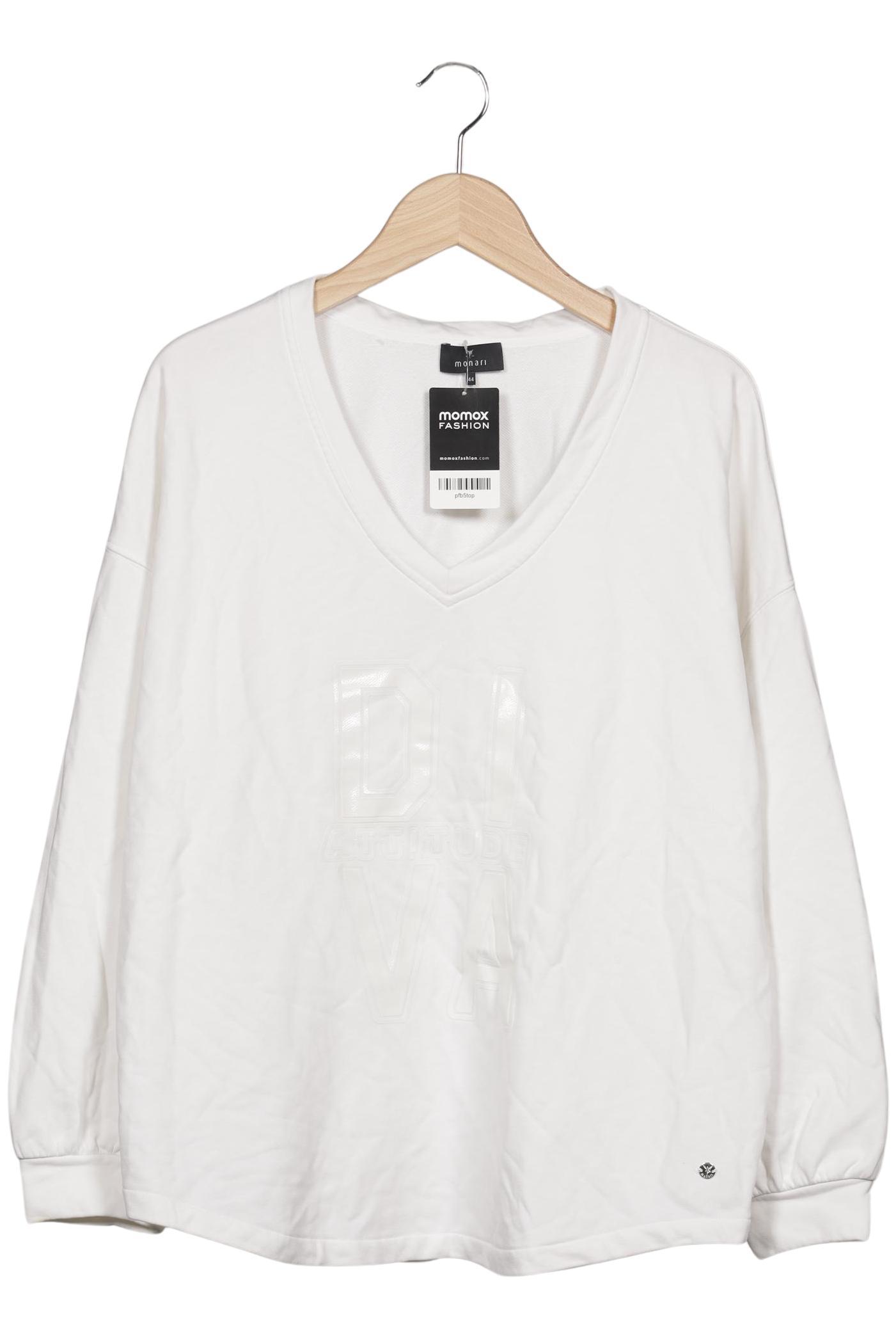 

monari Damen Sweatshirt, weiß, Gr. 44
