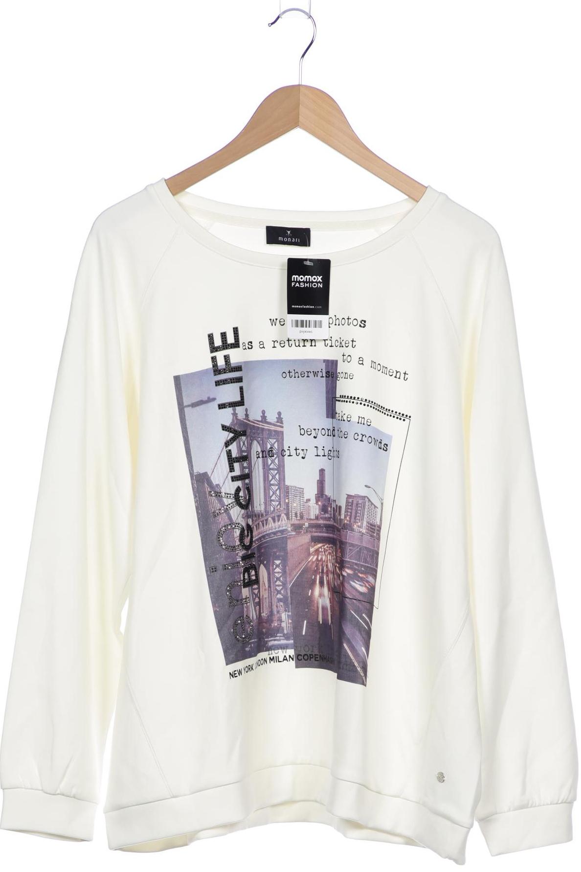 

monari Damen Sweatshirt, cremeweiß, Gr. 46