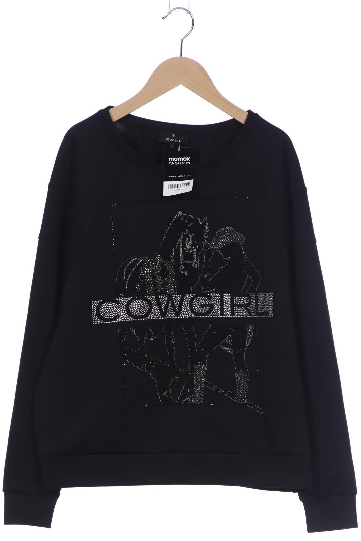 

monari Damen Sweatshirt, schwarz, Gr. 34