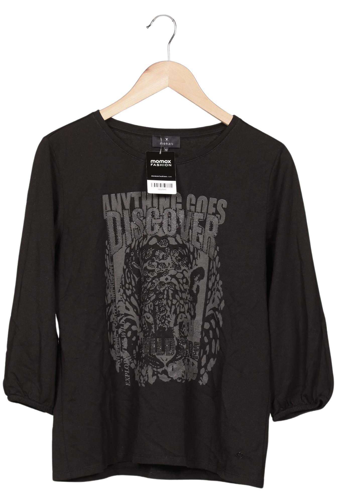 

monari Damen Sweatshirt, schwarz, Gr. 42