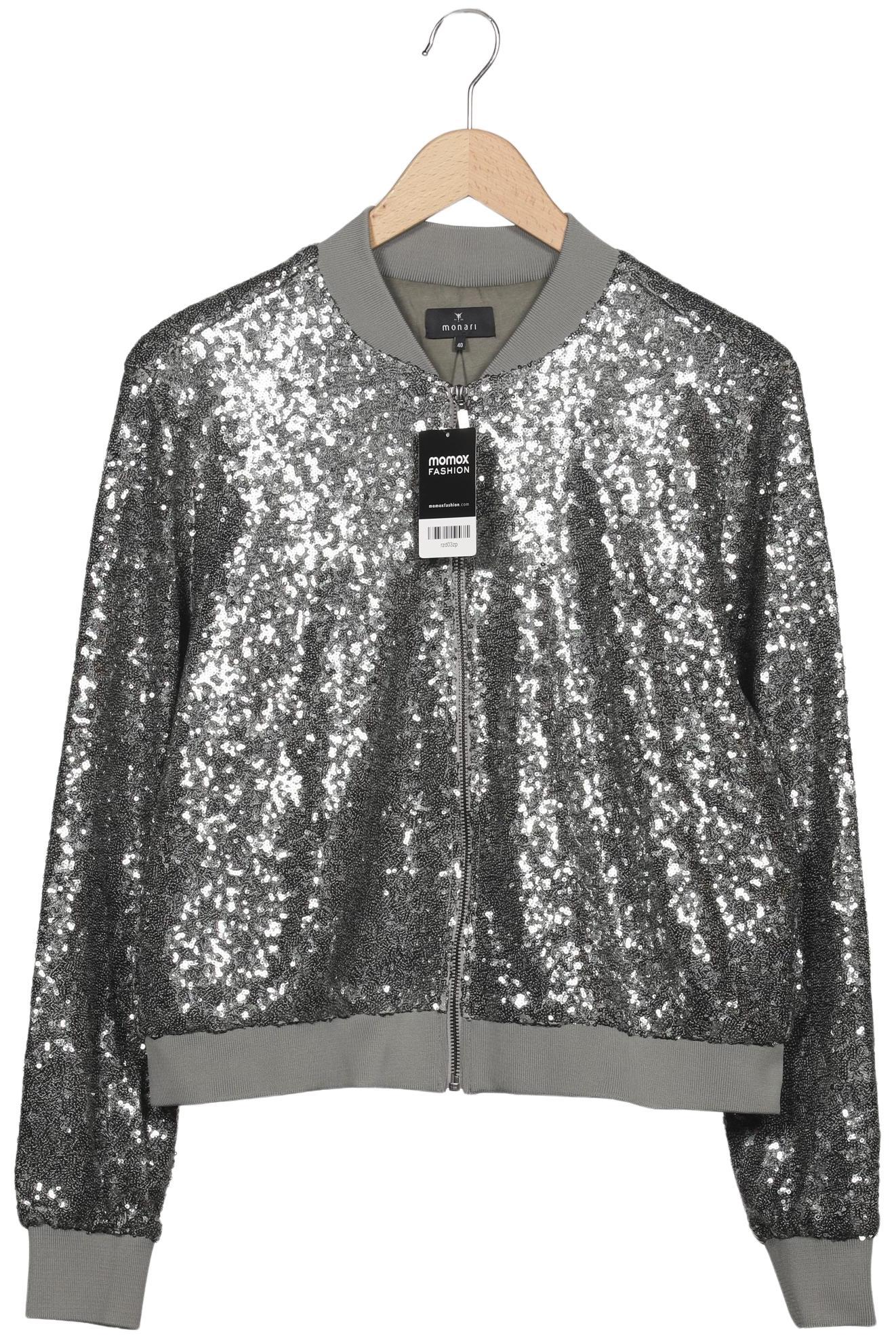 

monari Damen Sweatshirt, silber, Gr. 40