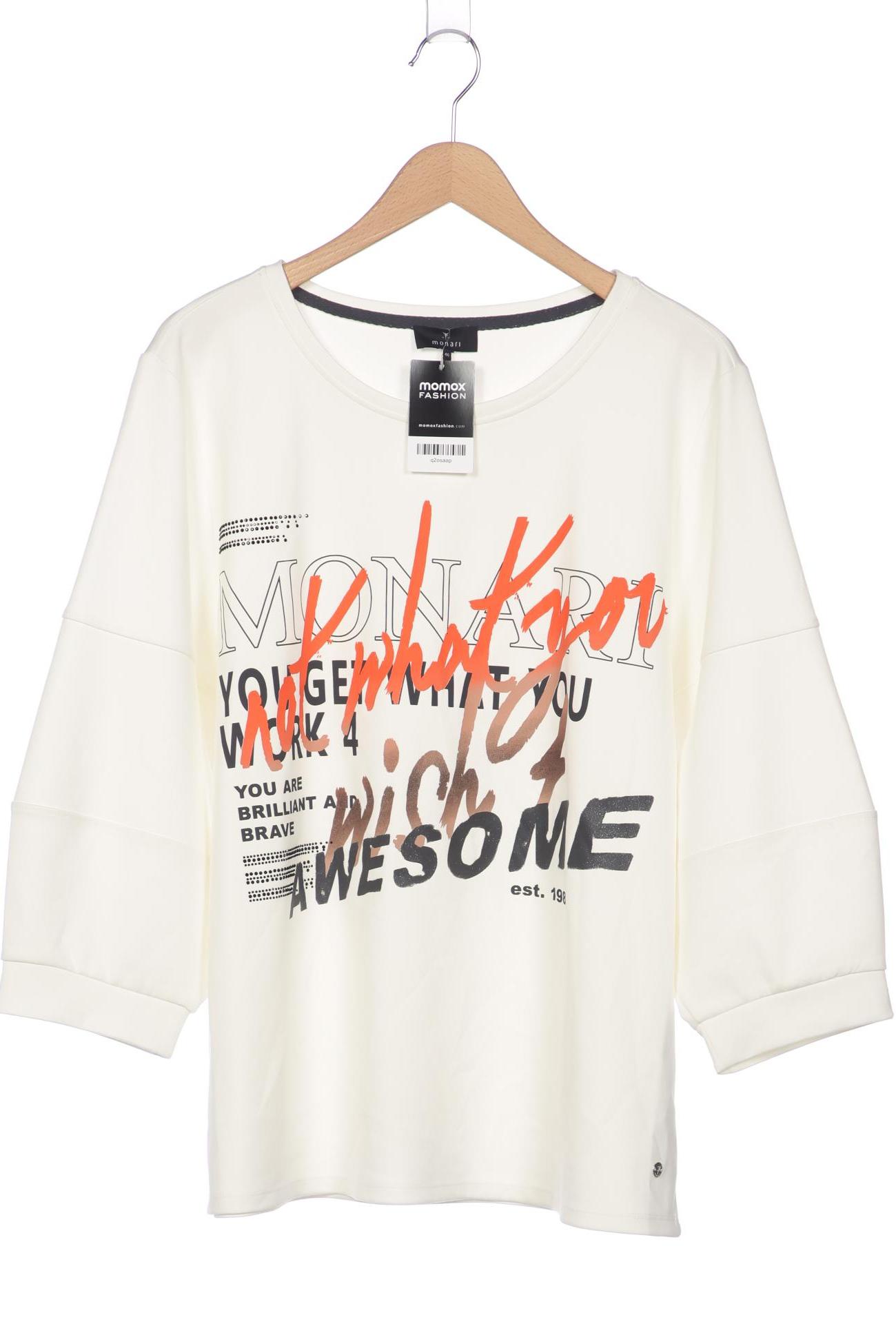 

monari Damen Sweatshirt, weiß, Gr. 46