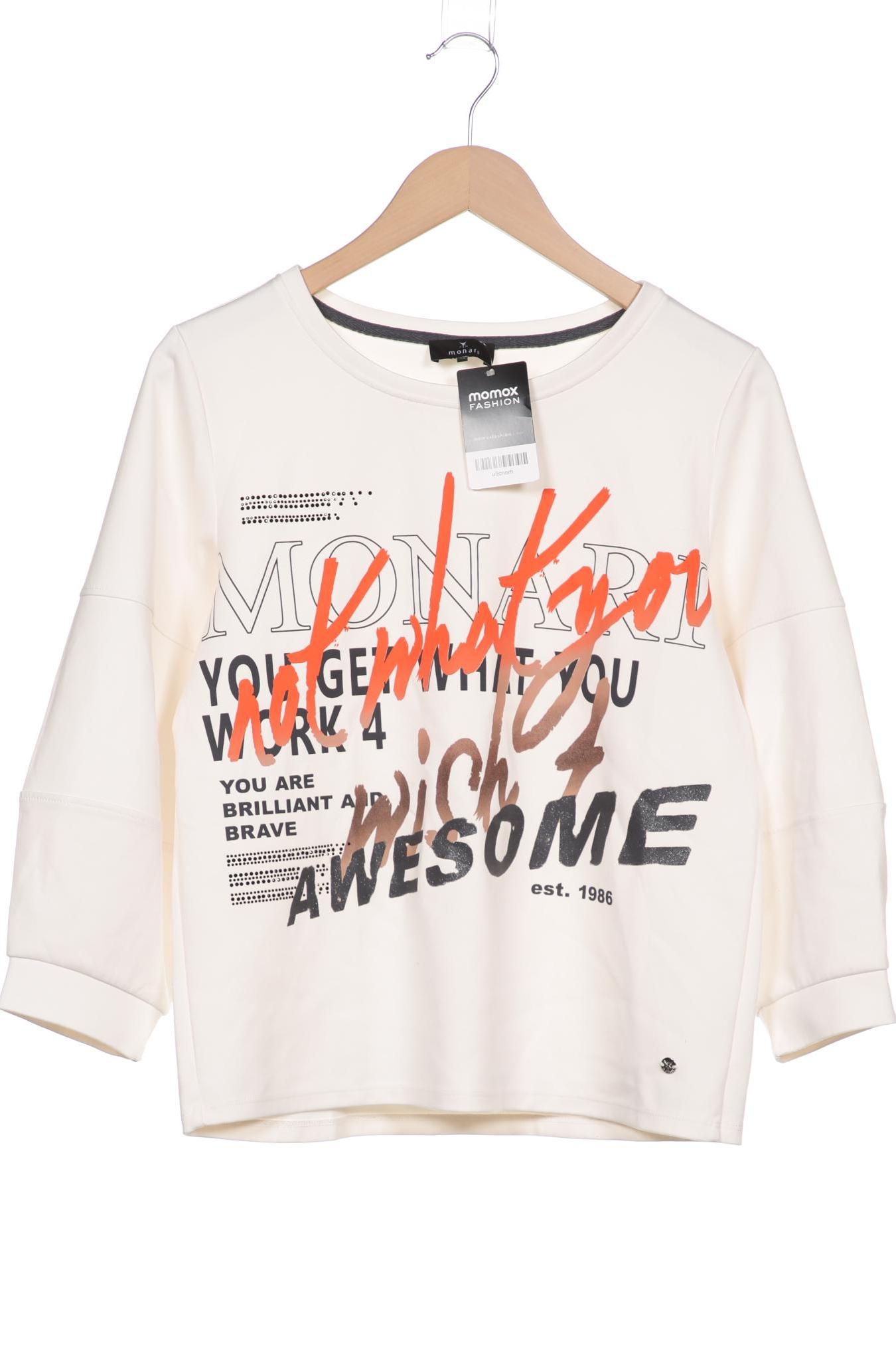 

monari Damen Sweatshirt, weiß, Gr. 36