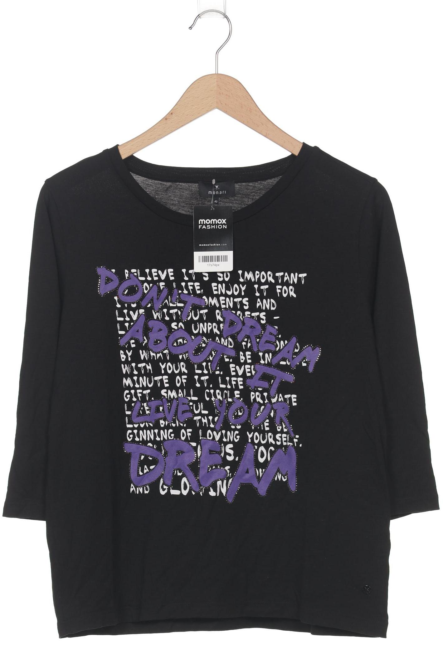 

monari Damen T-Shirt, schwarz, Gr. 40