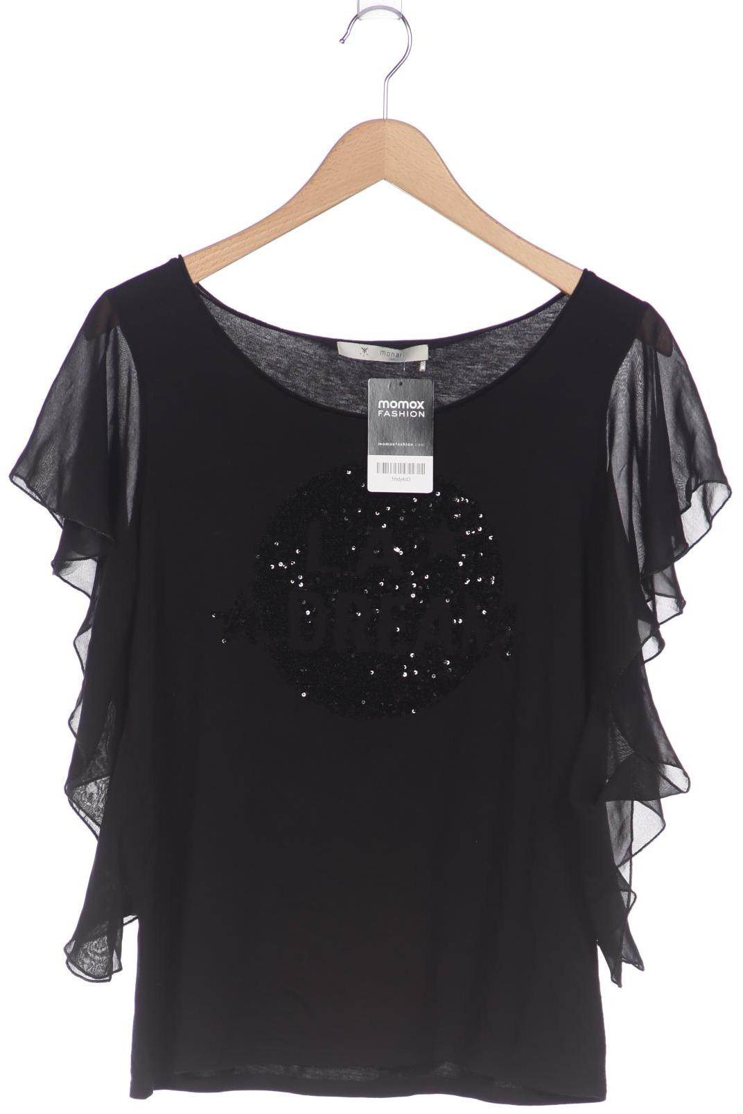 

monari Damen T-Shirt, schwarz, Gr. 38