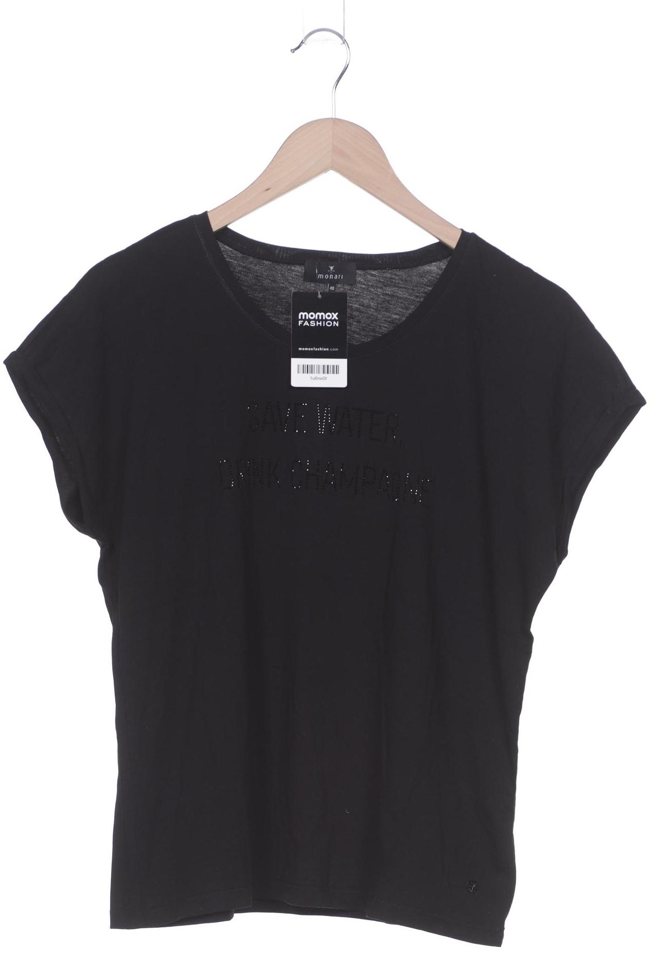 

monari Damen T-Shirt, schwarz, Gr. 40