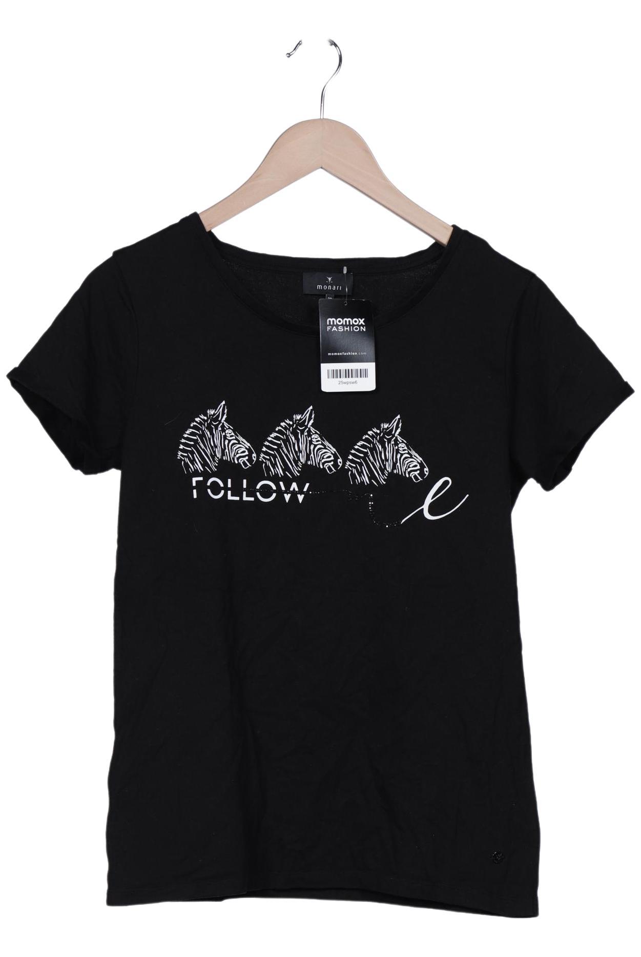 

monari Damen T-Shirt, schwarz, Gr. 38