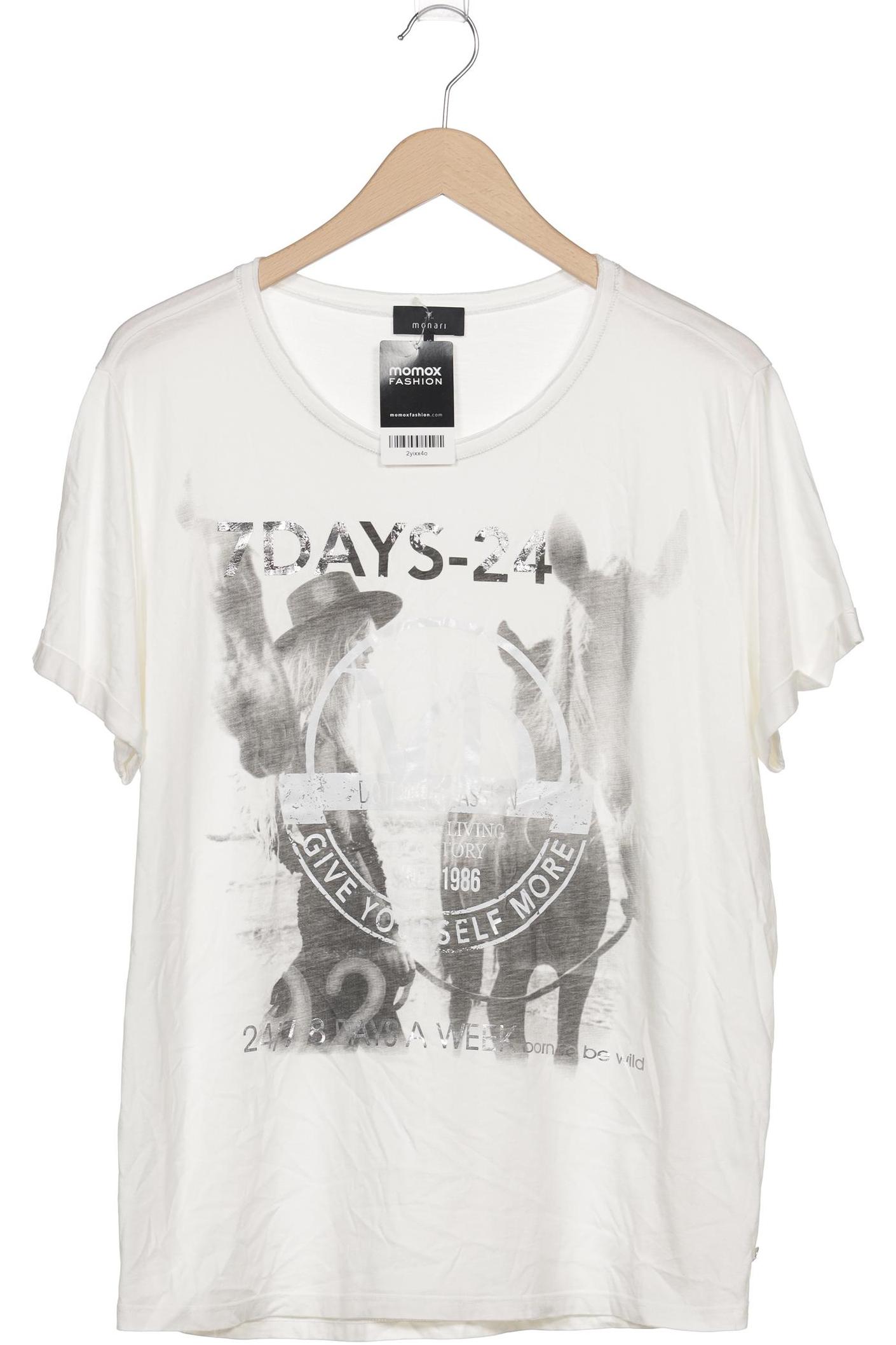 

monari Damen T-Shirt, cremeweiß, Gr. 46