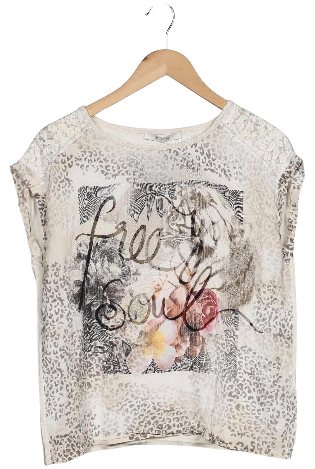 

monari Damen T-Shirt, cremeweiß, Gr. 40