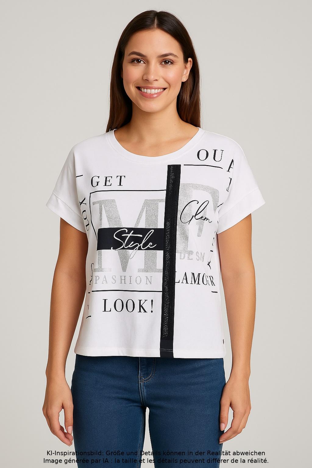 

monari Damen T-Shirt, weiß, Gr. 36