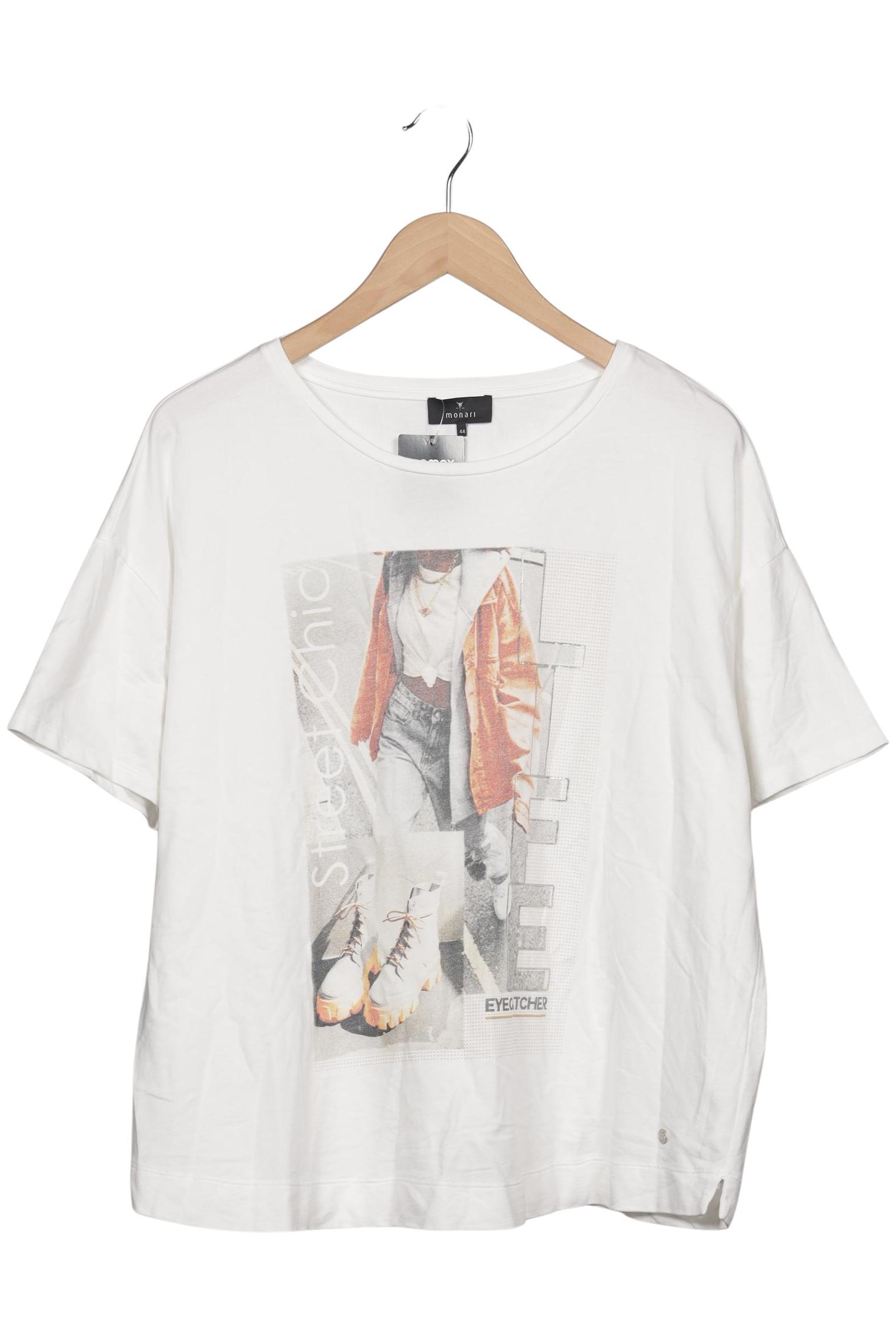 

monari Damen T-Shirt, weiß, Gr. 44
