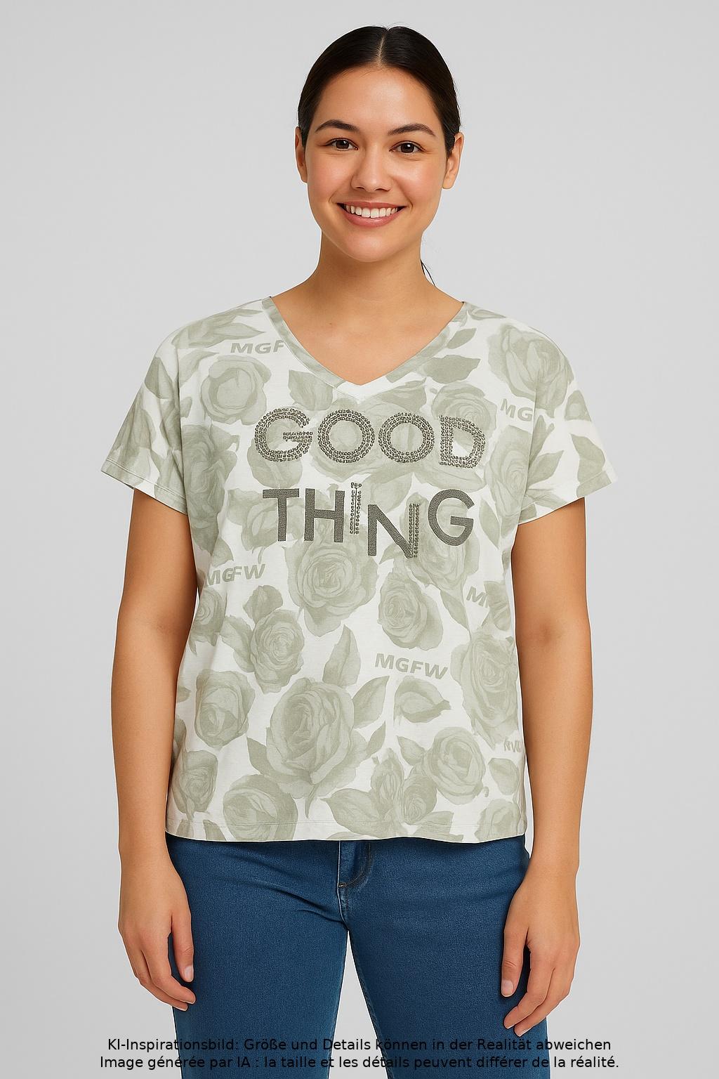 

monari Damen T-Shirt, mehrfarbig, Gr. 38