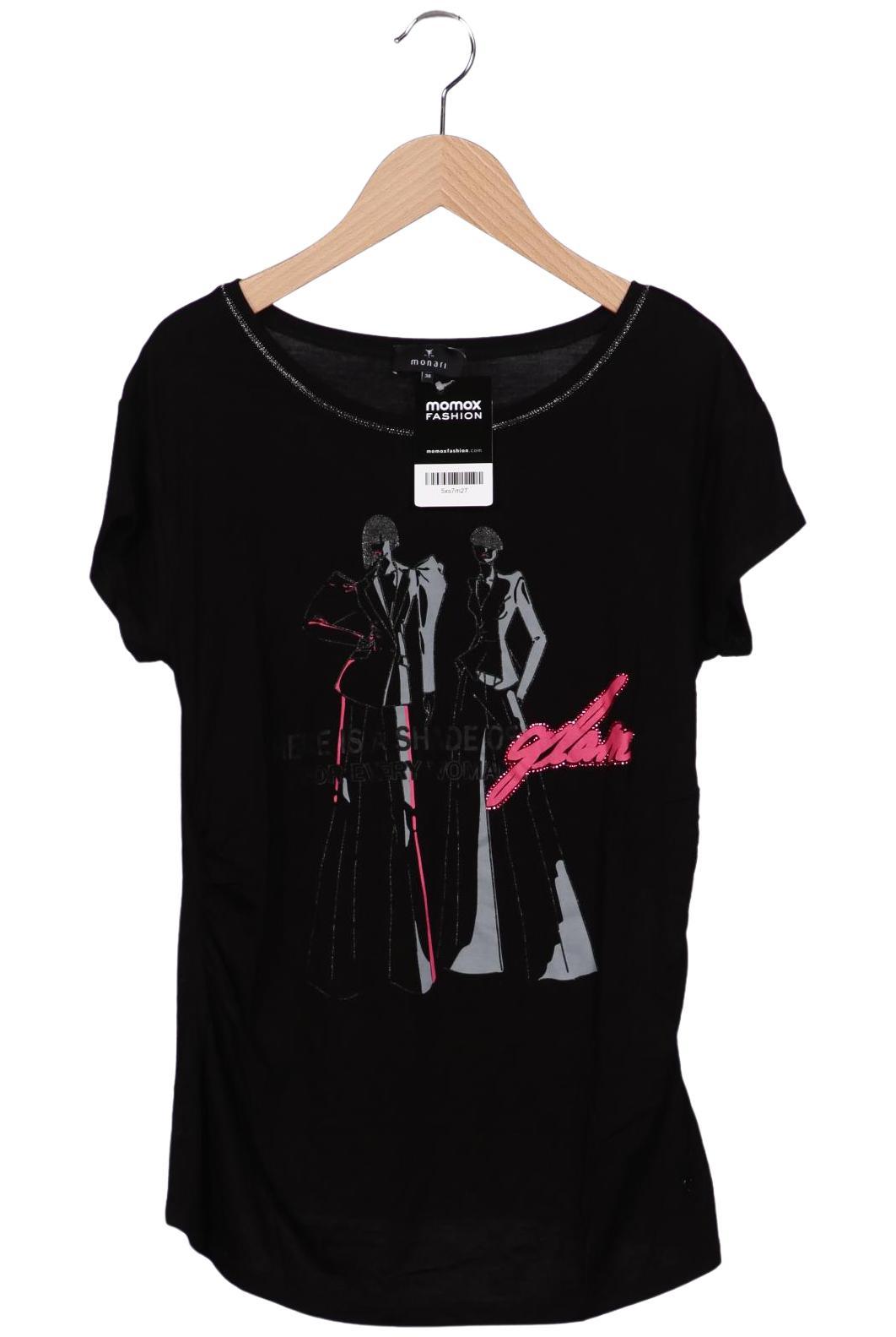 

monari Damen T-Shirt, schwarz, Gr. 38