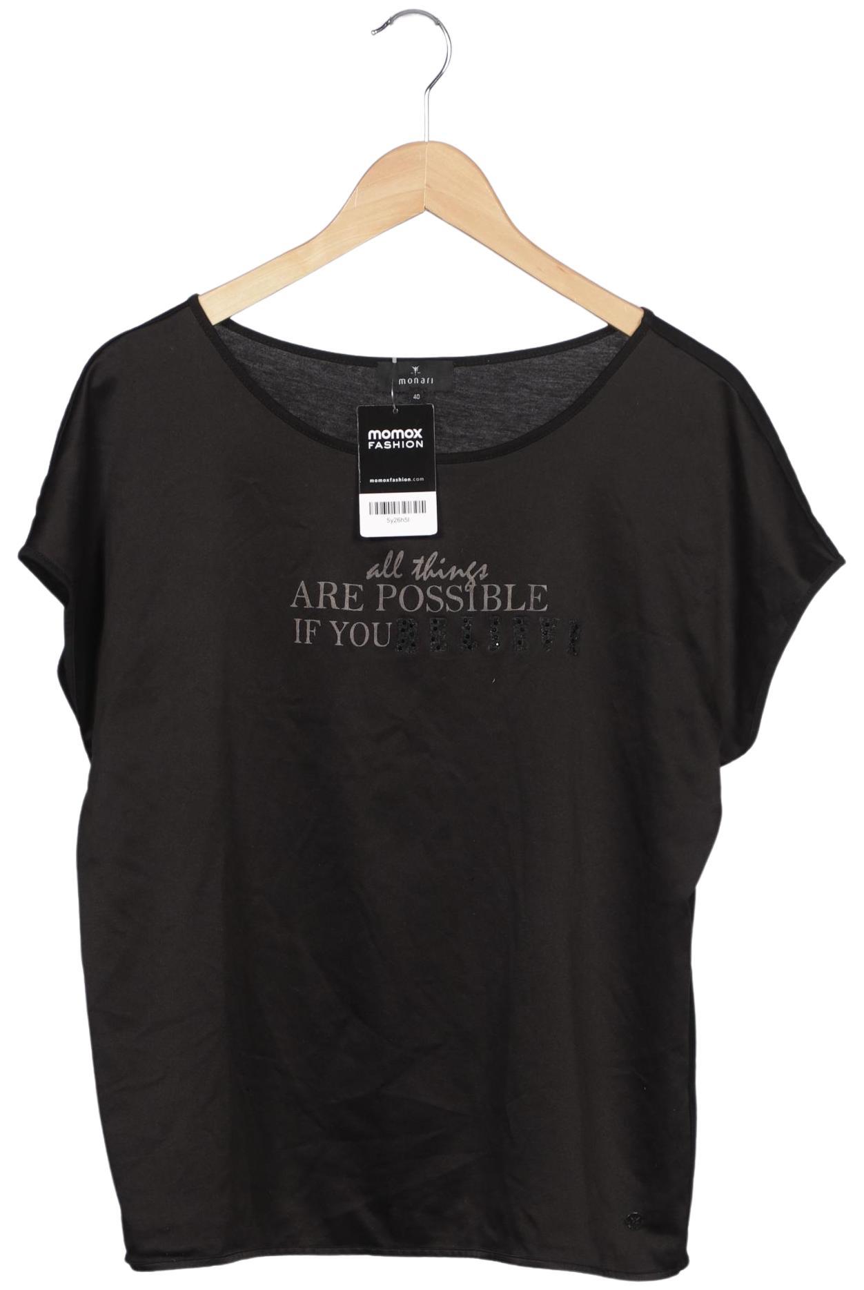 

monari Damen T-Shirt, schwarz, Gr. 40