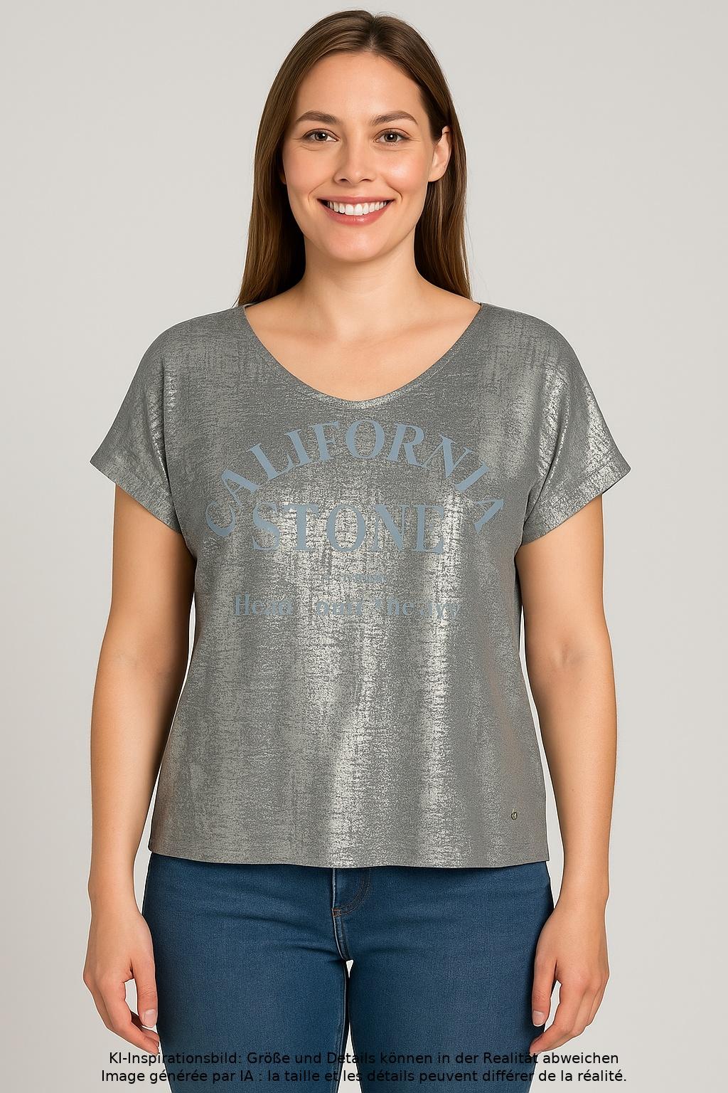 

monari Damen T-Shirt, silber, Gr. 42