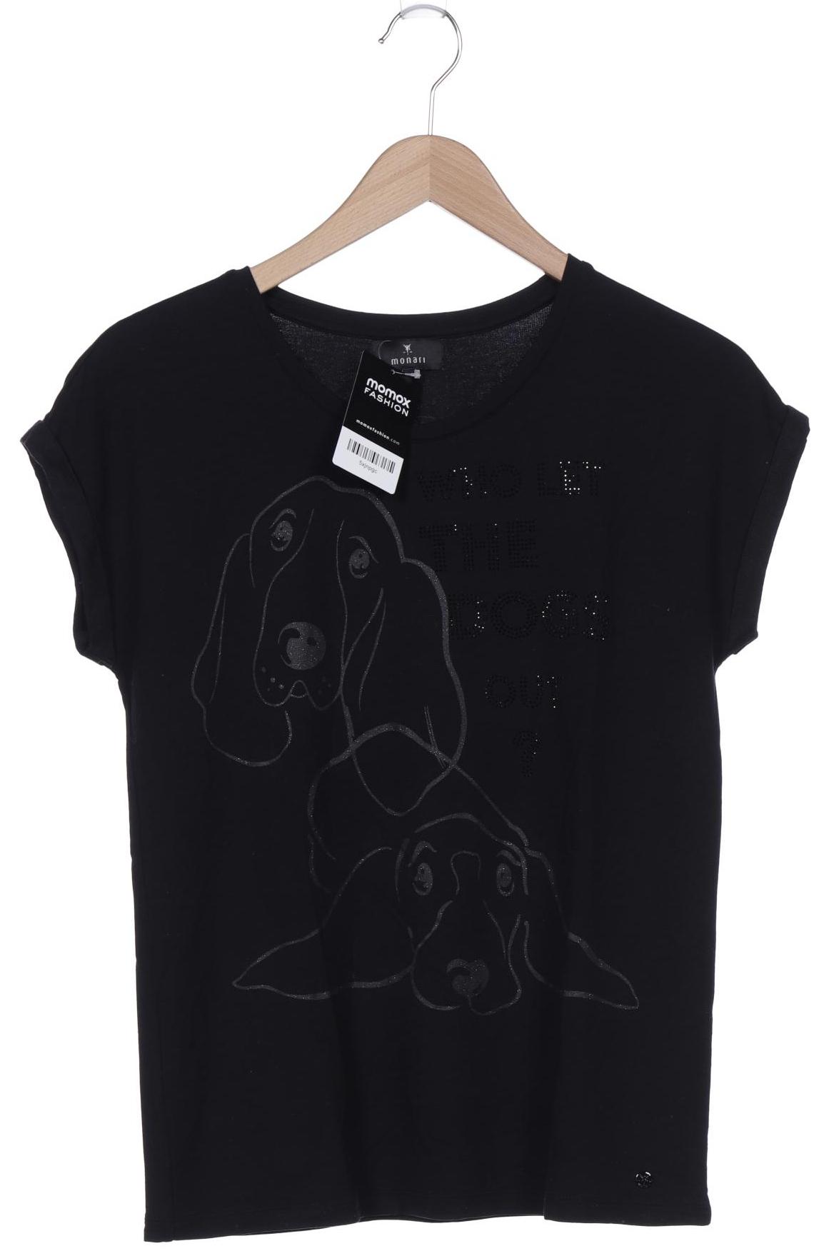 

monari Damen T-Shirt, schwarz, Gr. 36