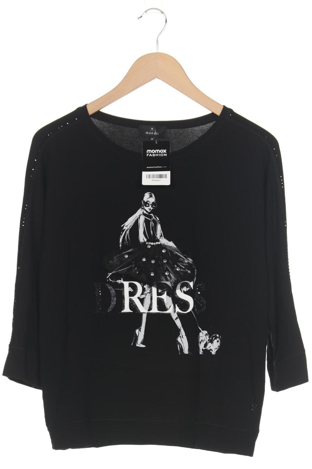 

monari Damen T-Shirt, schwarz, Gr. 38