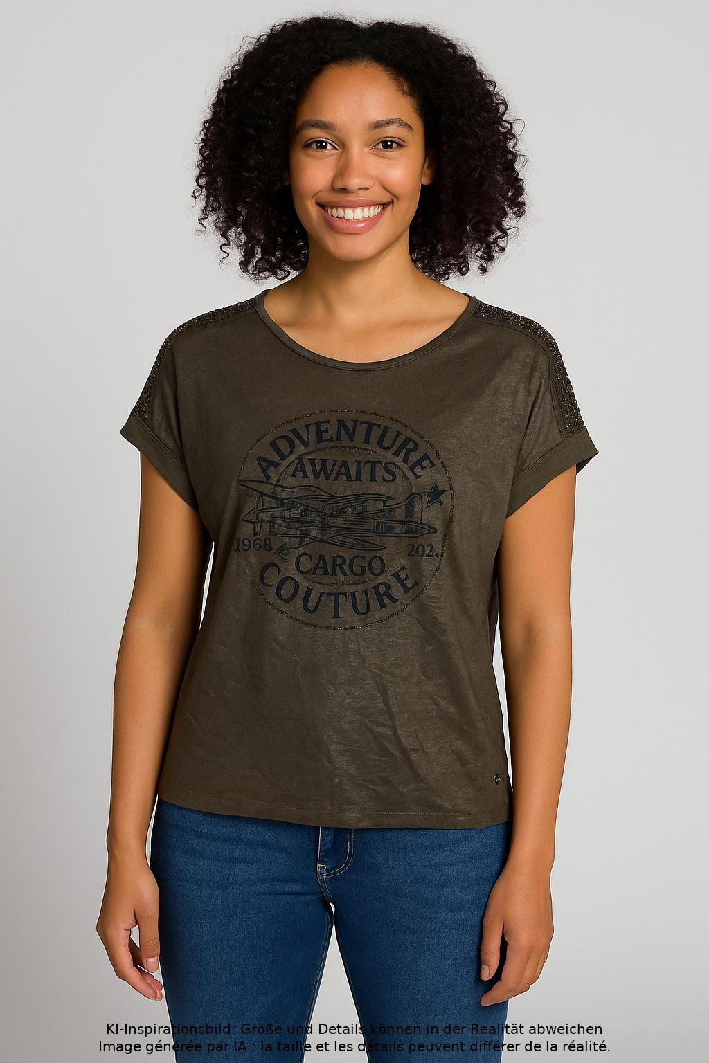 

monari Damen T-Shirt, grün, Gr. 40