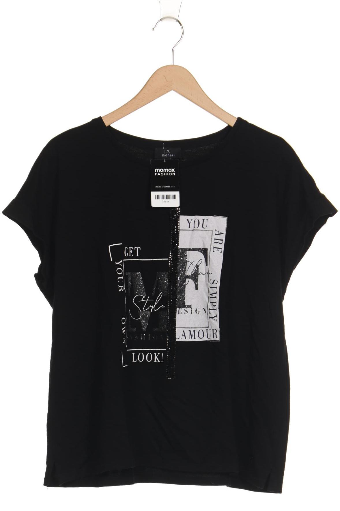 

monari Damen T-Shirt, schwarz, Gr. 44