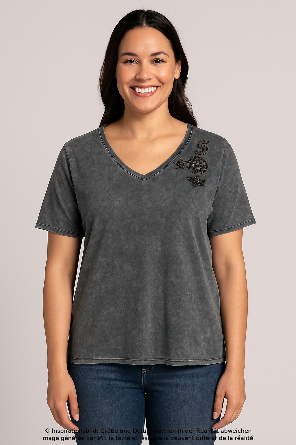 

monari Damen T-Shirt, grau, Gr. 42