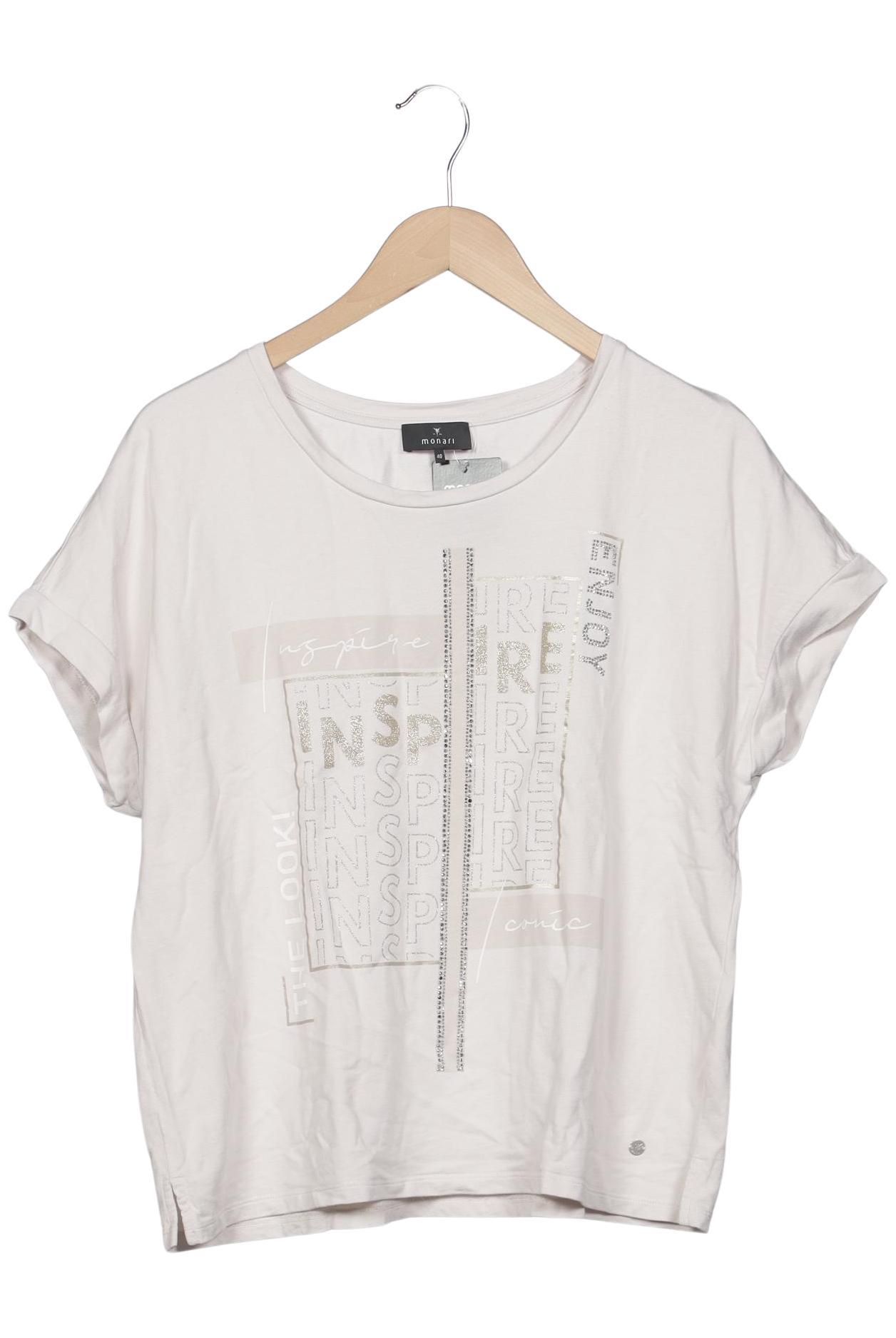 

monari Damen T-Shirt, cremeweiß, Gr. 40