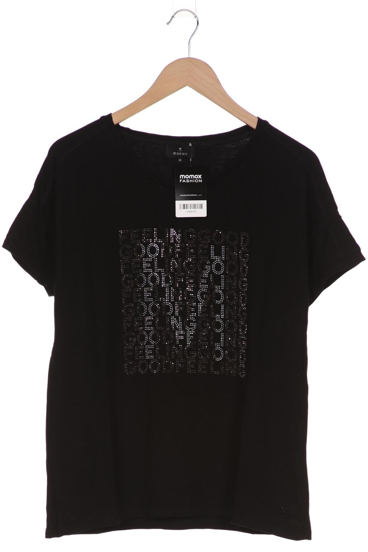 

monari Damen T-Shirt, schwarz, Gr. 38