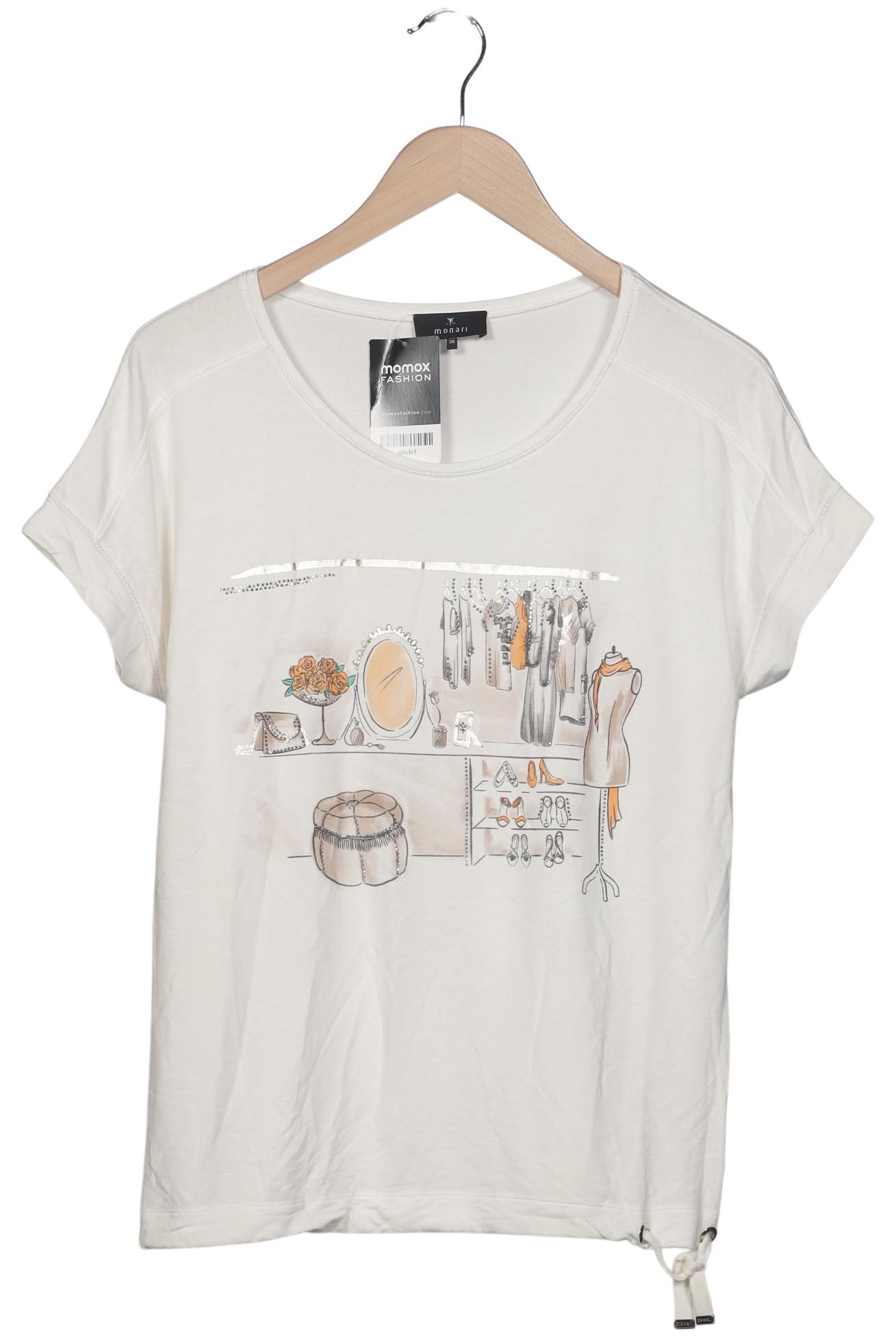 

monari Damen T-Shirt, cremeweiß, Gr. 38