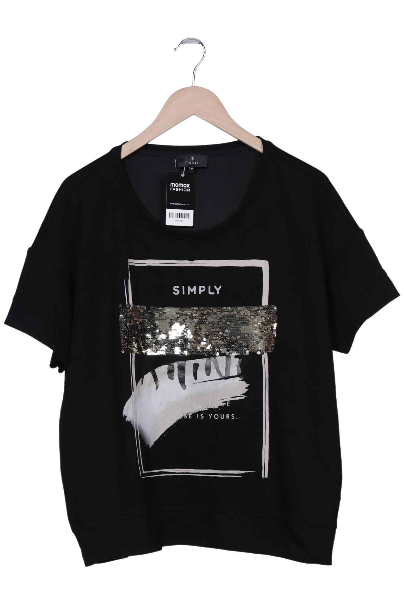 

monari Damen T-Shirt, schwarz, Gr. 44