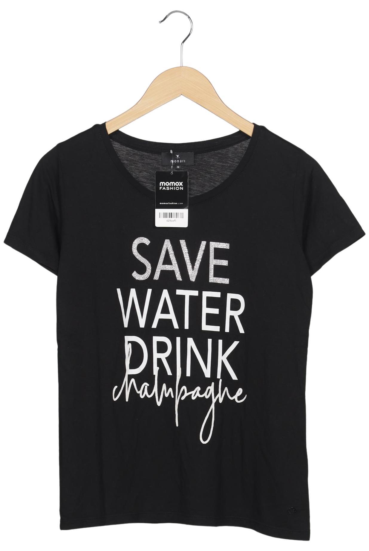 

monari Damen T-Shirt, schwarz, Gr. 36