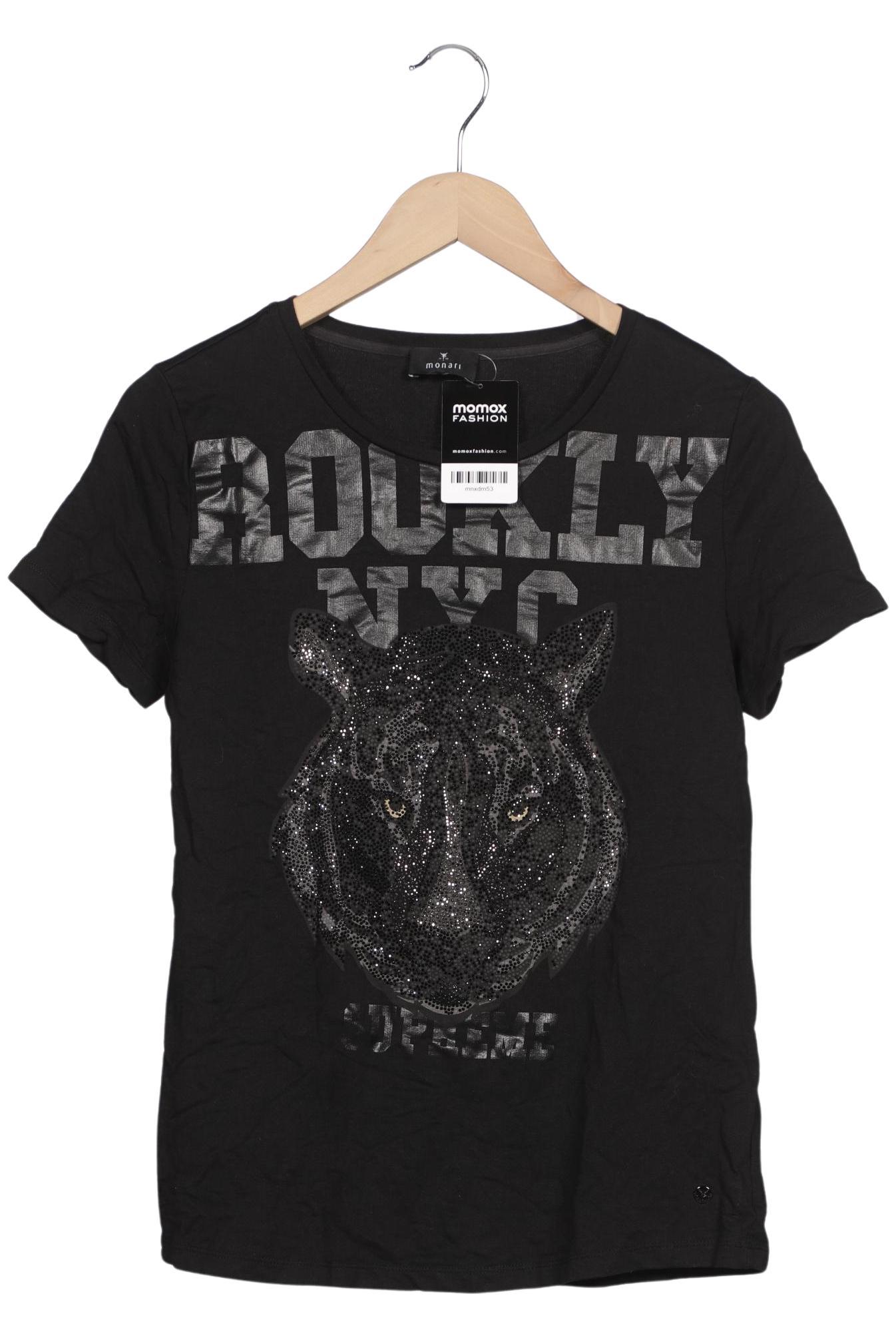 

monari Damen T-Shirt, schwarz, Gr. 38