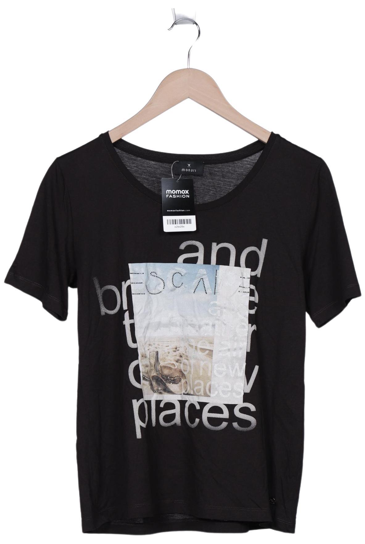 

monari Damen T-Shirt, schwarz, Gr. 36